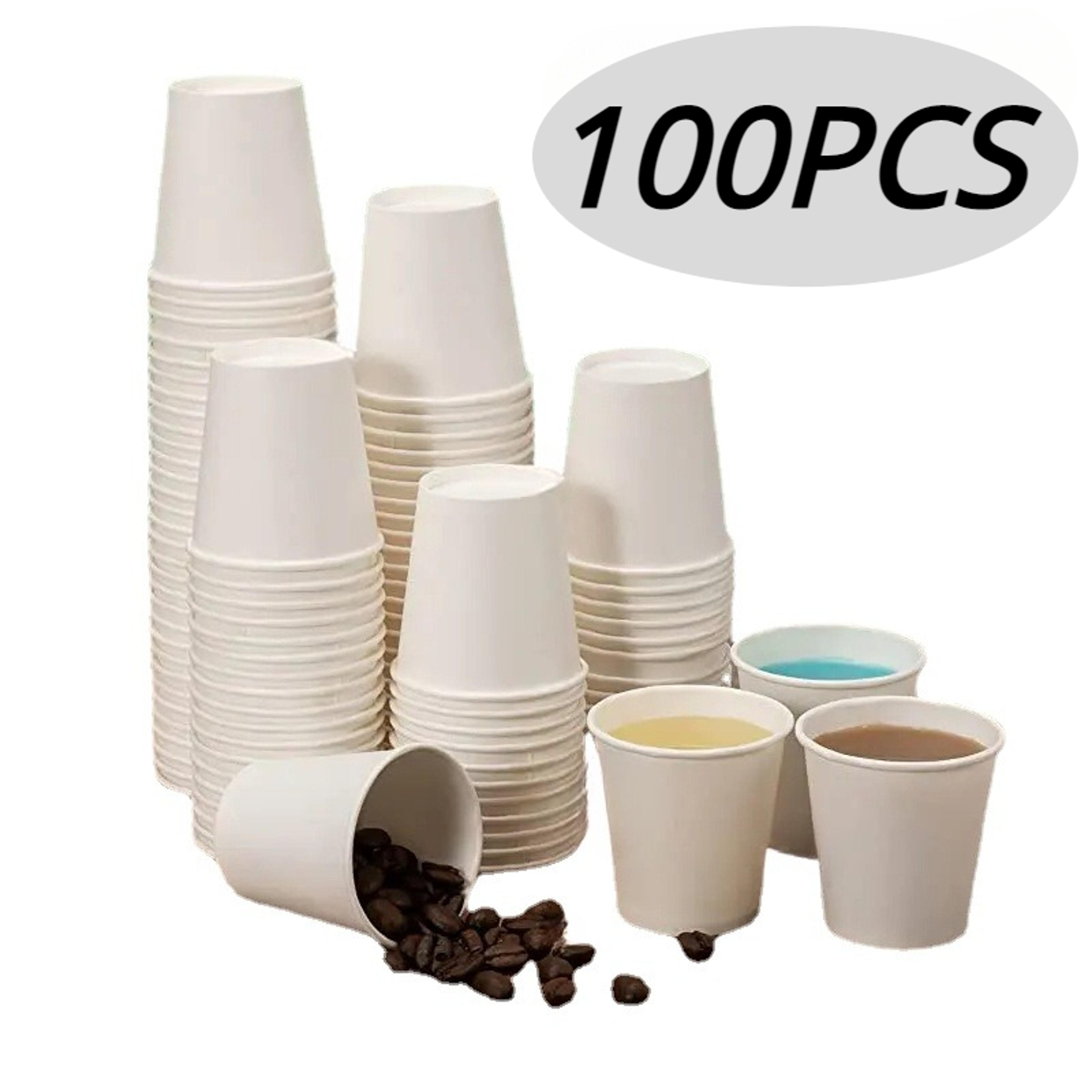 white disposable paper cups for coffee, mouthwash, restaurant & events