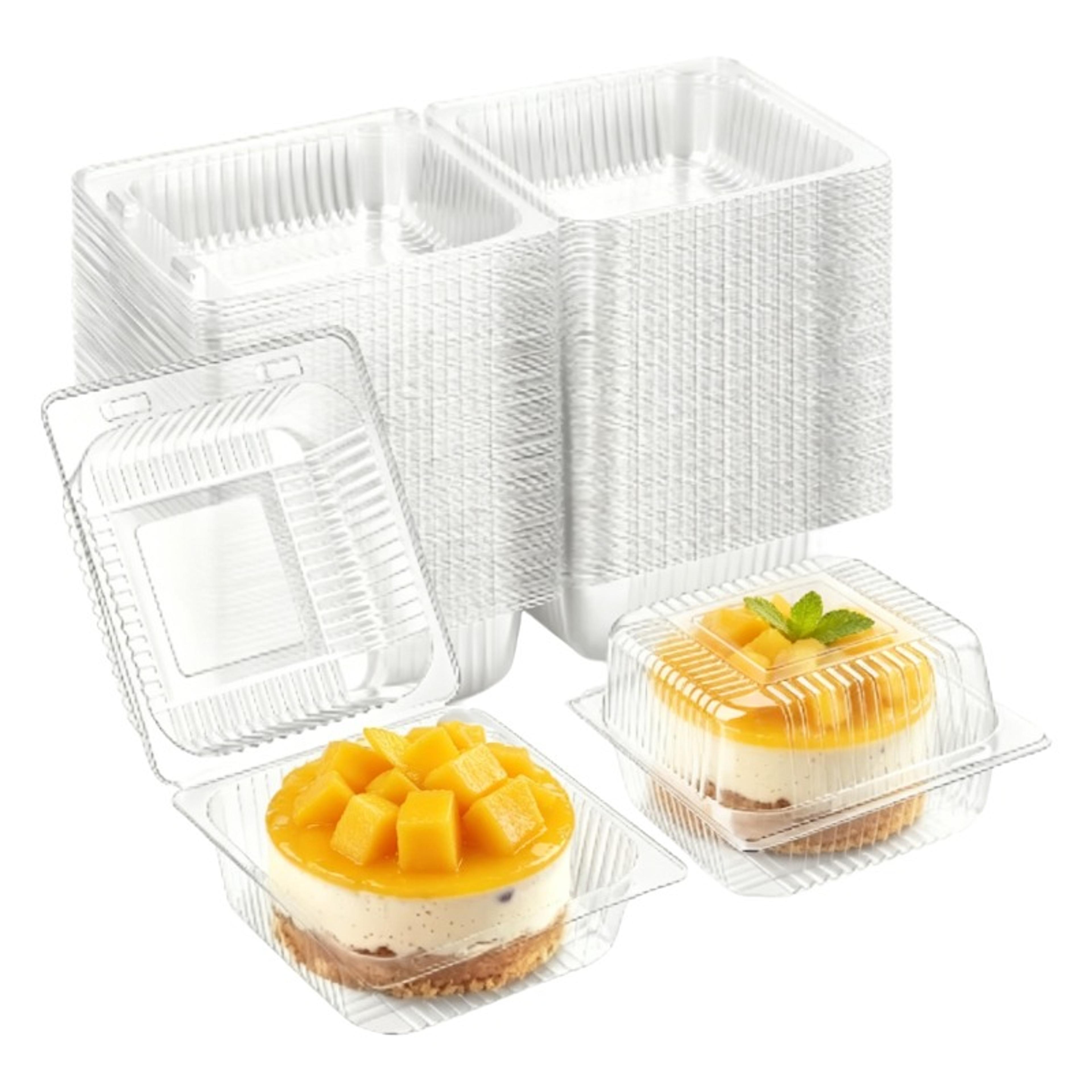 premium disposable clear cake & food containers takeaway food boxes