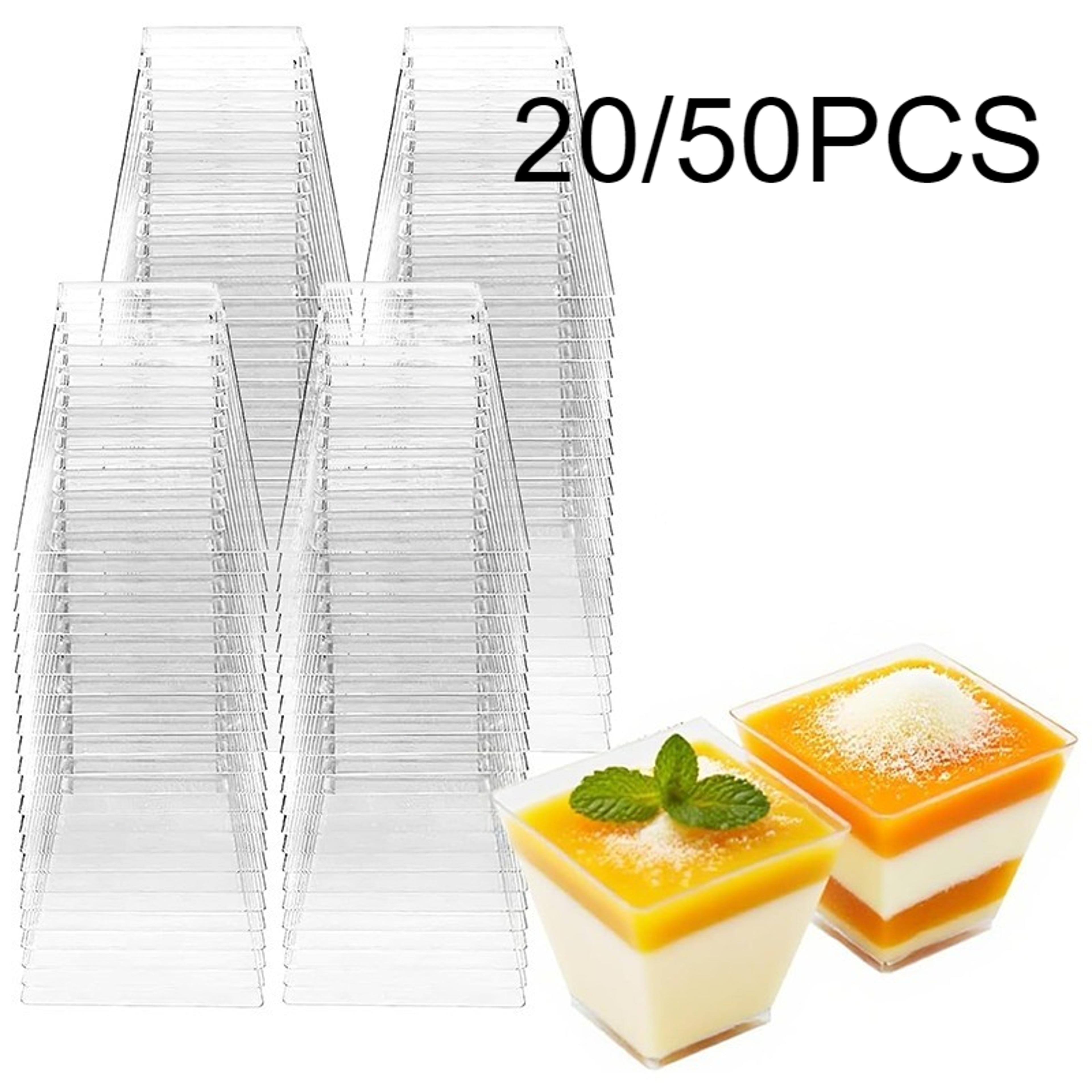 clear plastic ladder shaped disposable dessert cups