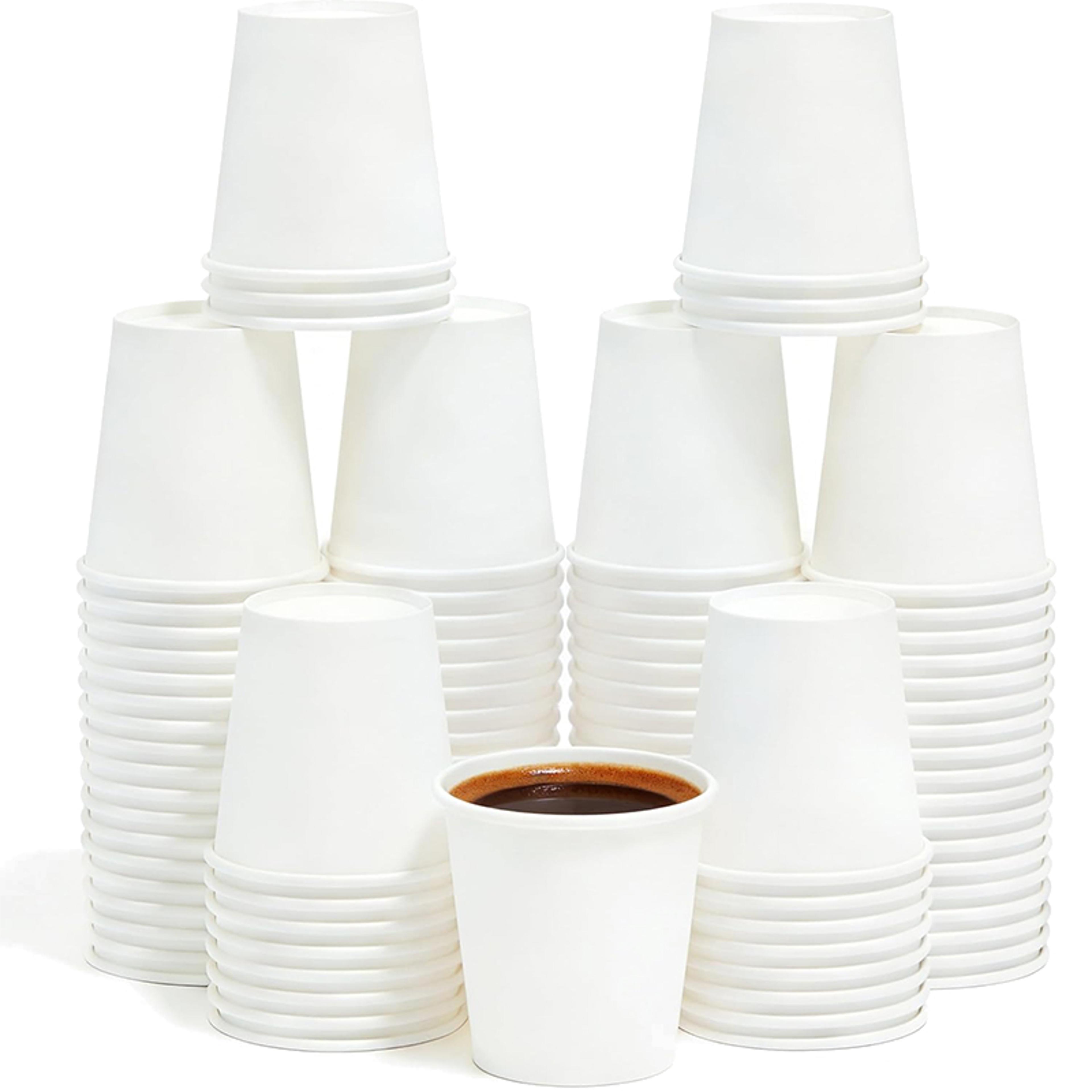 bulk disposable white paper cups party & beverage tableware