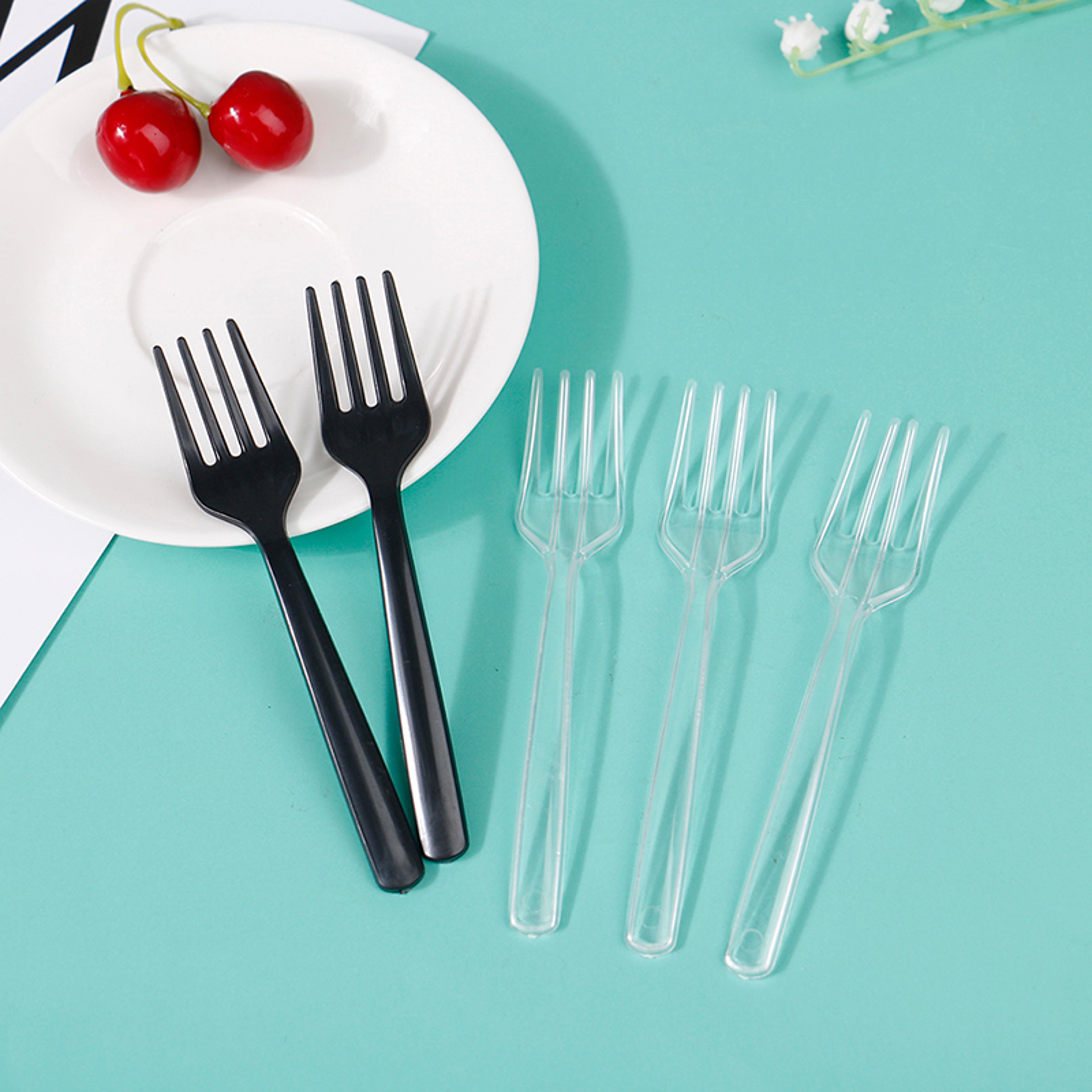 premium party fruit forks & disposable plastic forks set for events