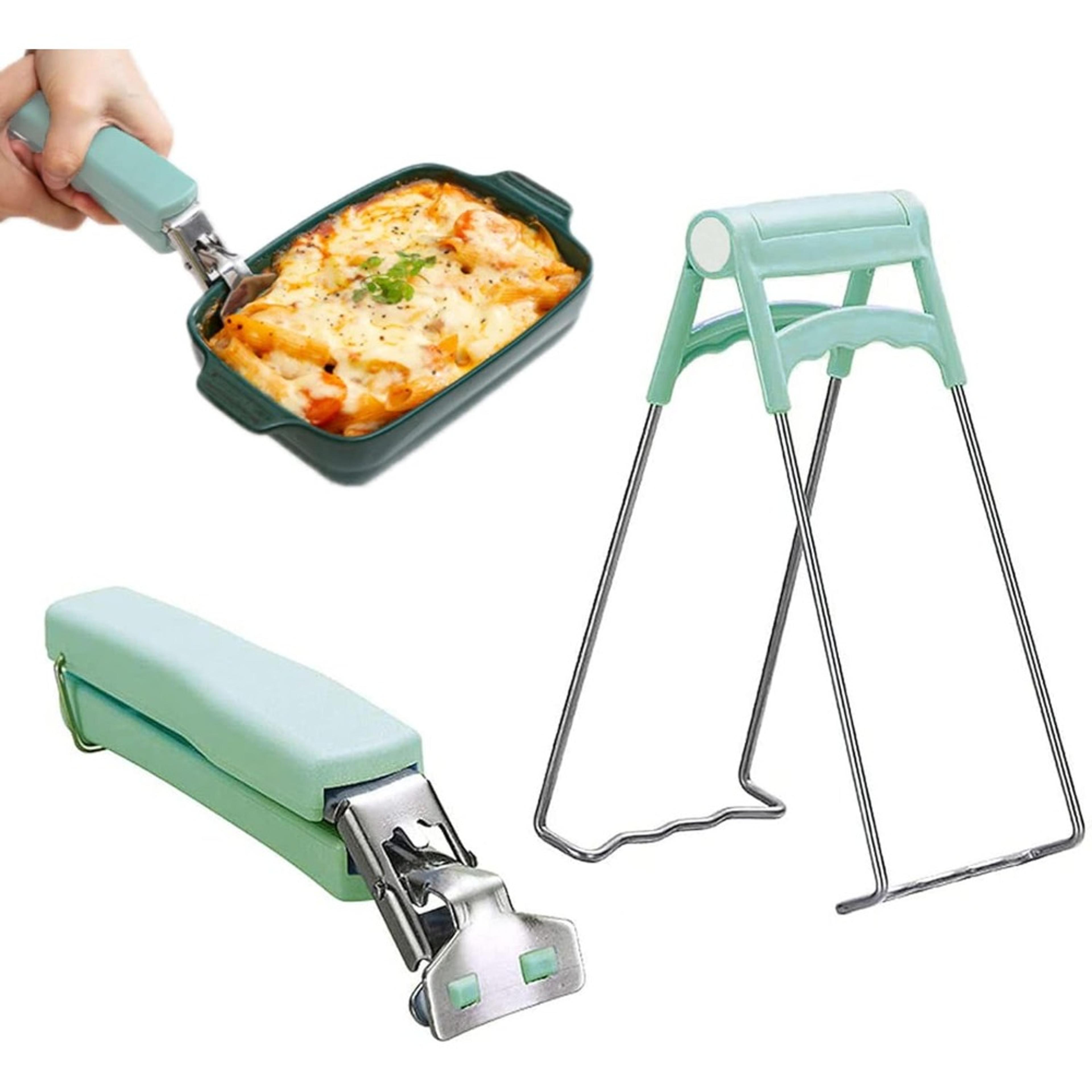 premium hot plate gripper tongs with non slip silicone handle