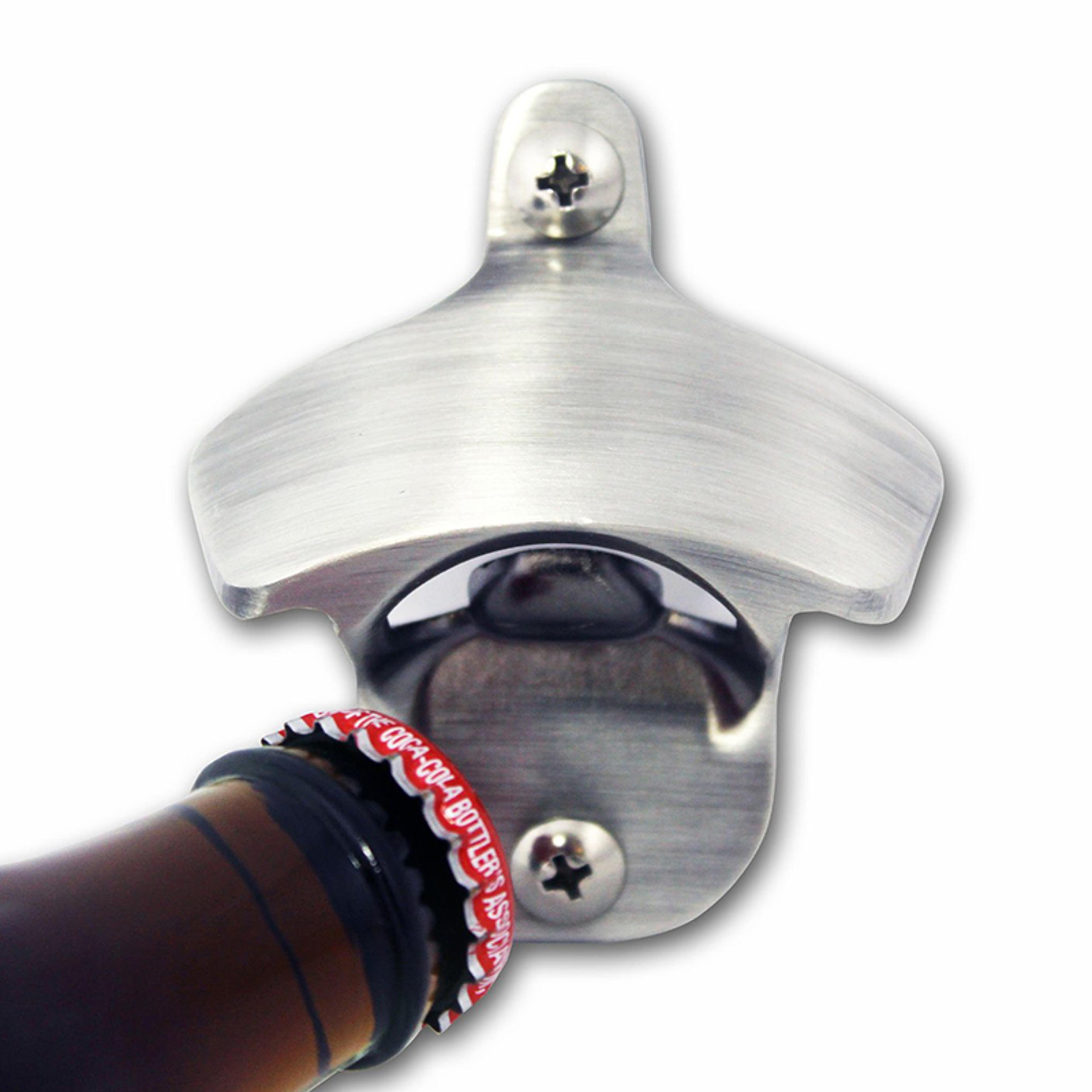 stainless steel wall mounted beer cap opener heavy duty bar & kitchen bottle tool