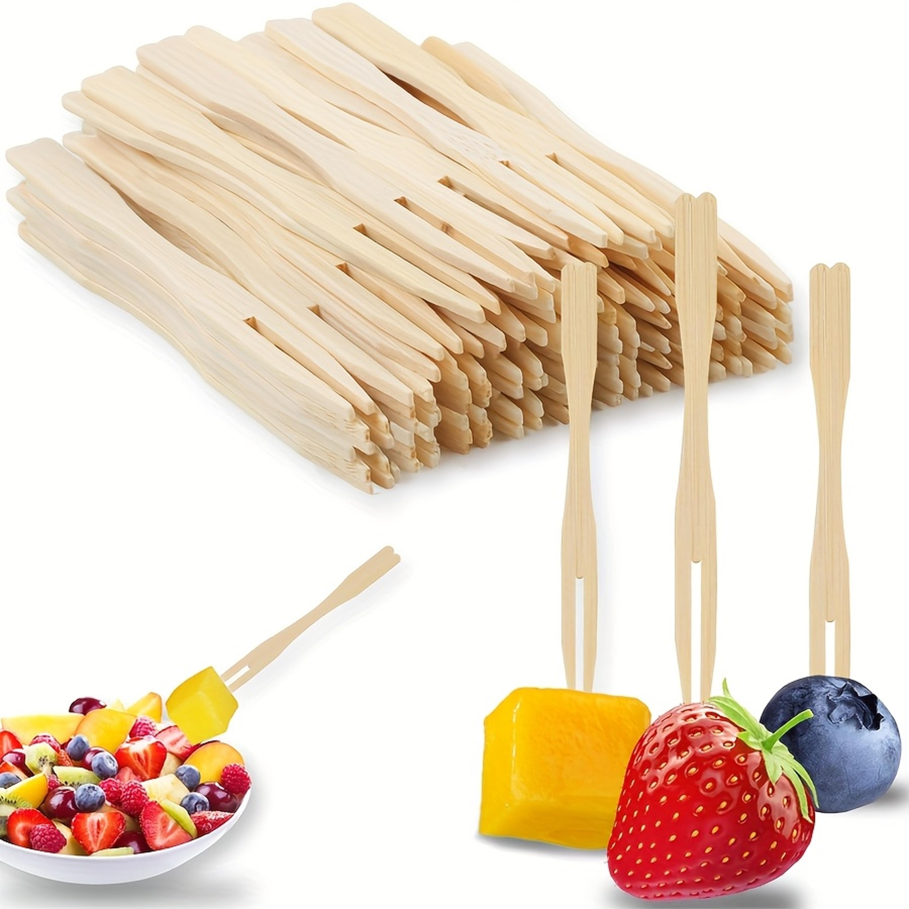 disposable wooden forks for appetizers & party tableware