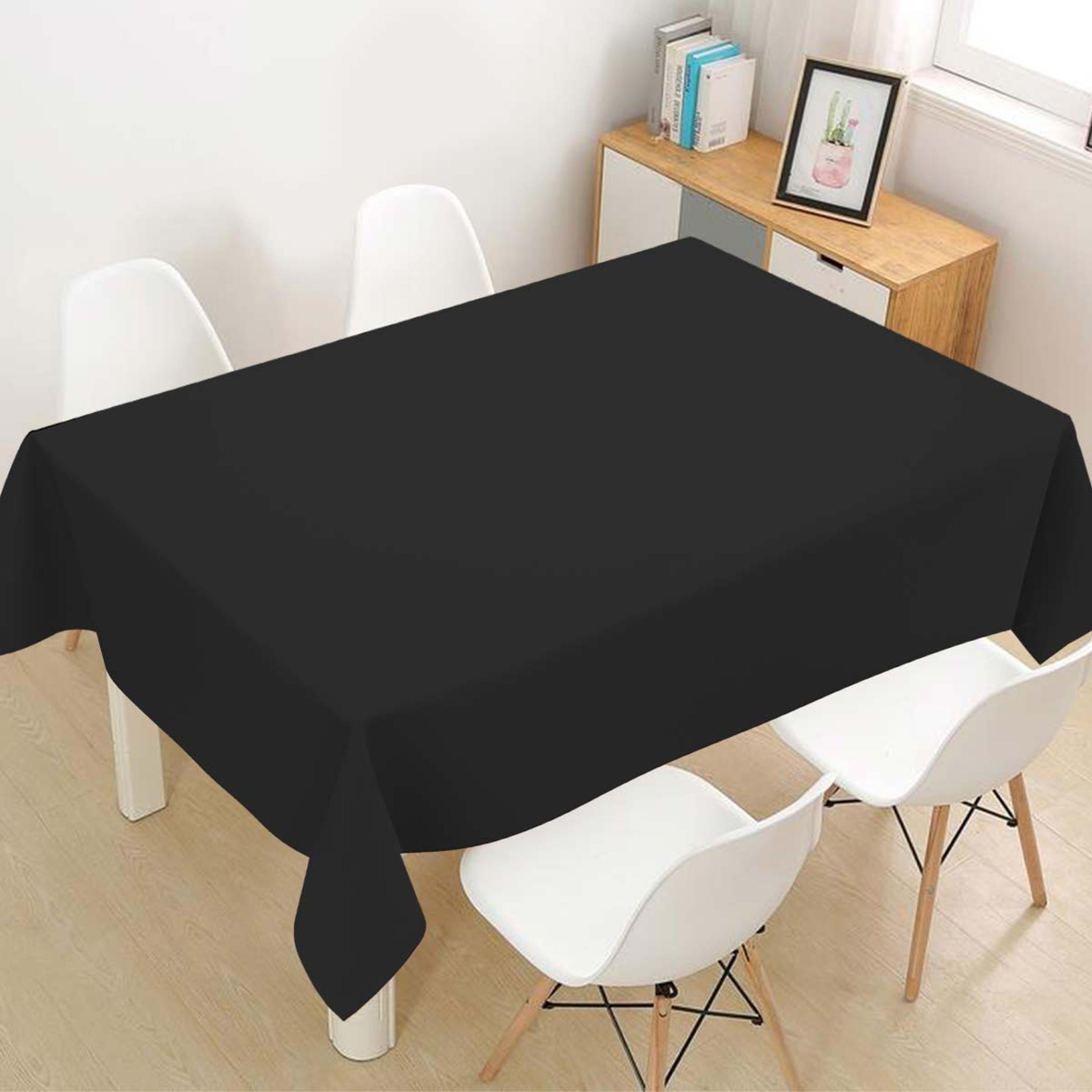 black party table cover disposable plastic tablecloth for wedding & event decor