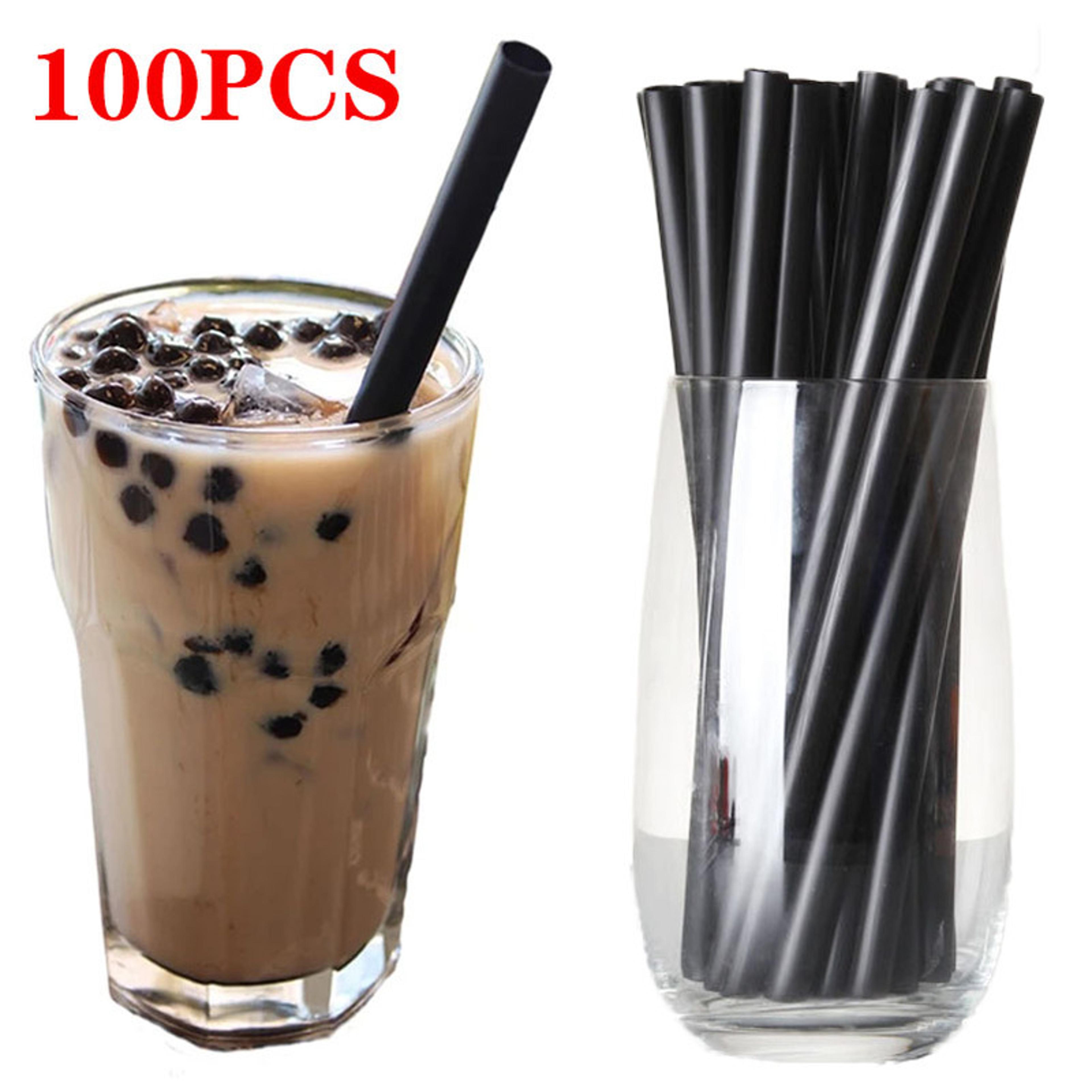 premium multicolor disposable wide milkshake & bubble tea straws