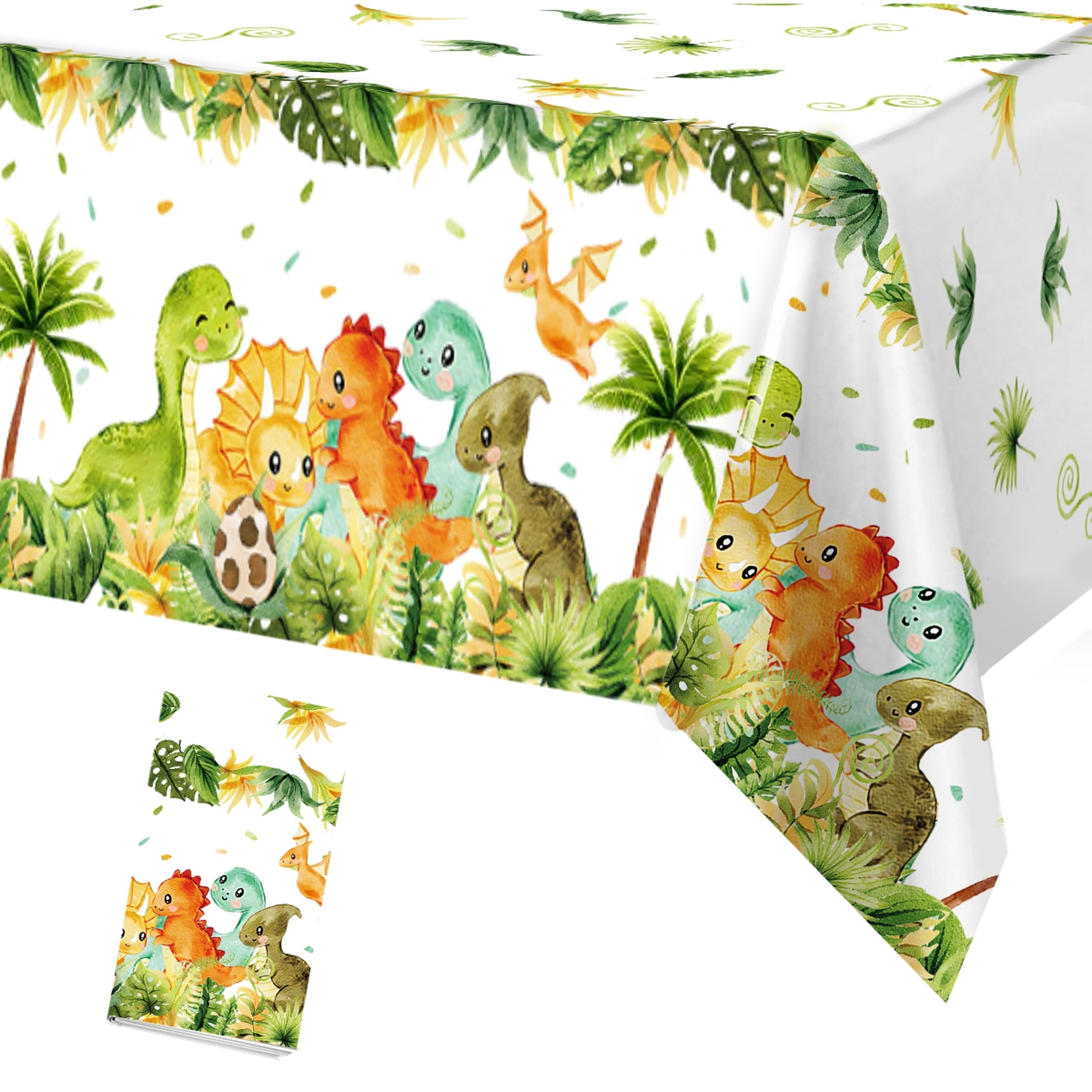 dino roar waterproof disposable party tablecloth dinosaur birthday & kids party table cover