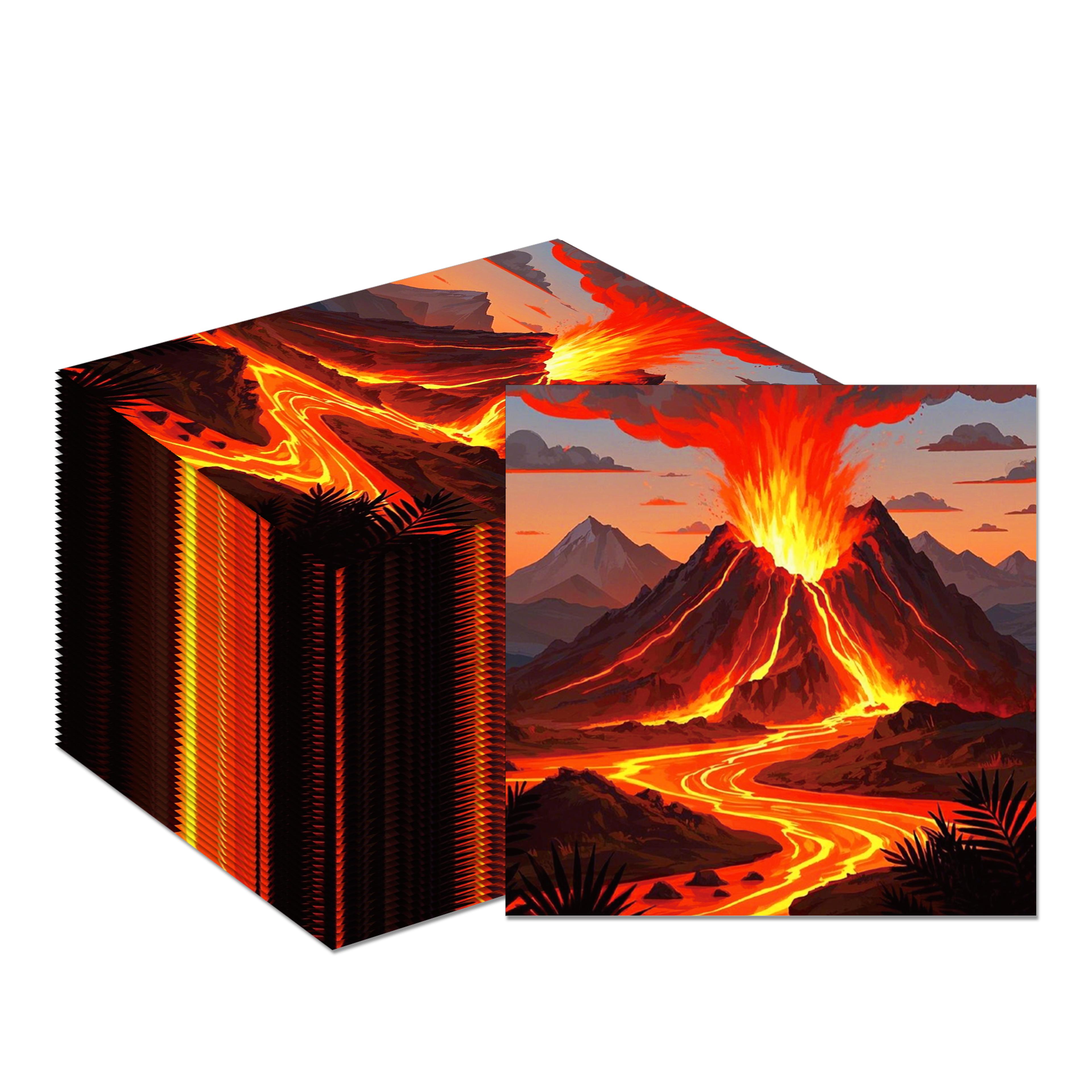 volcanic print party napkins pack square disposable table napkins
