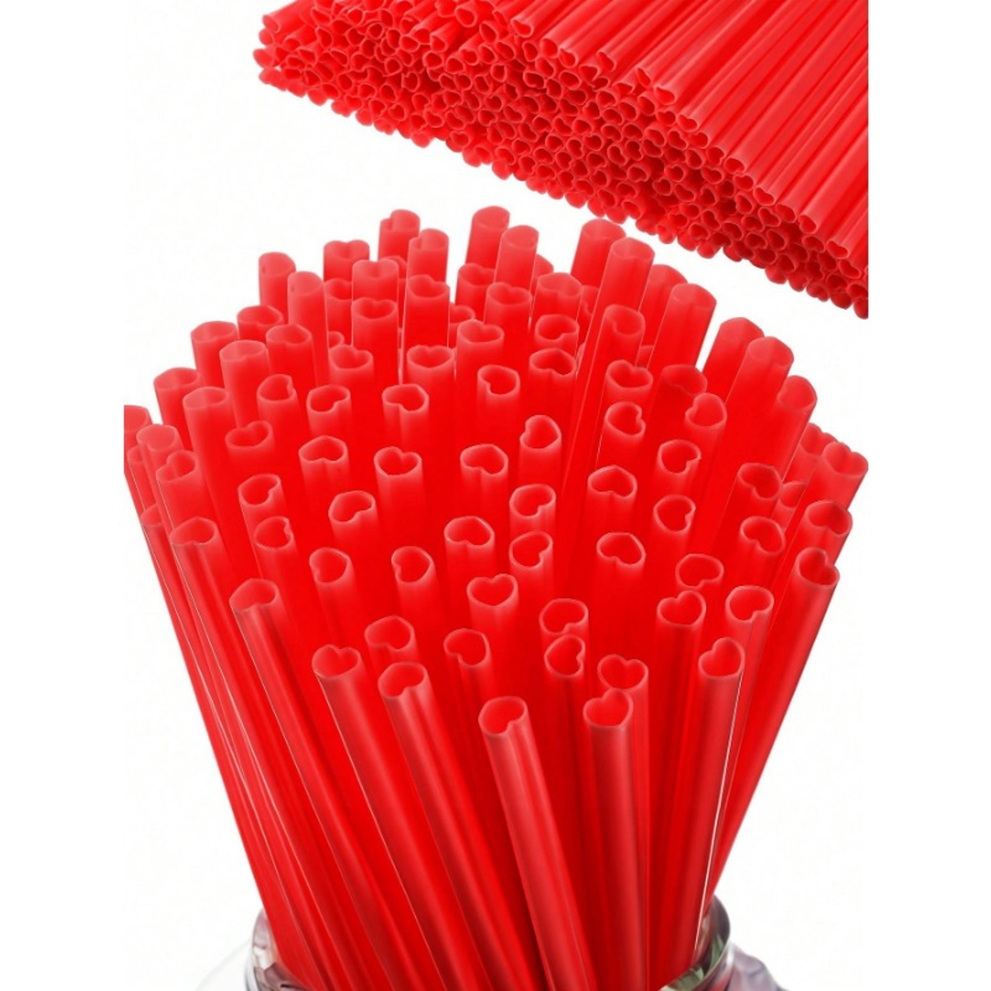 heart shaped straws valentines day & party drink decor