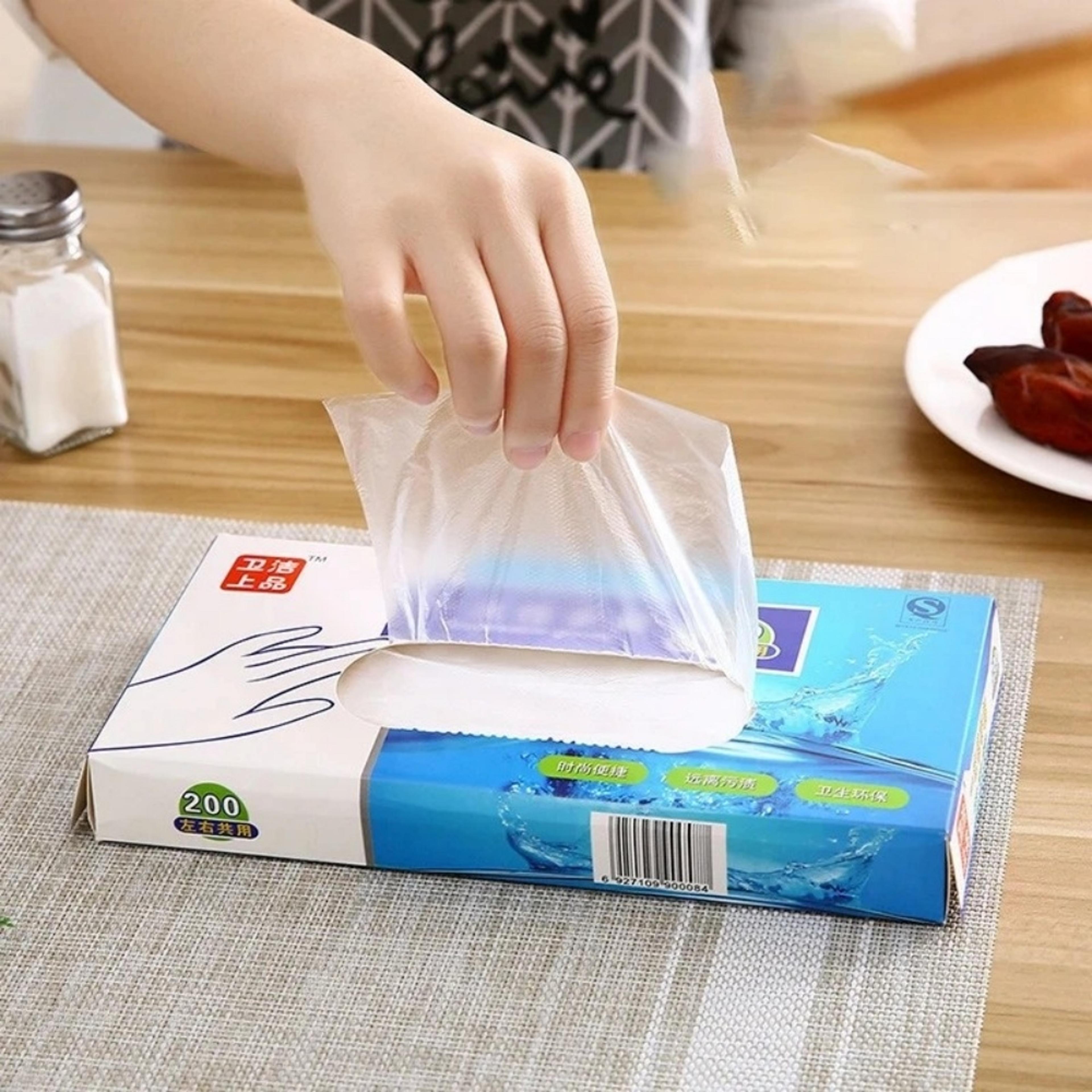 clear food prep disposable pe gloves kitchen, bbq & cleaning protection