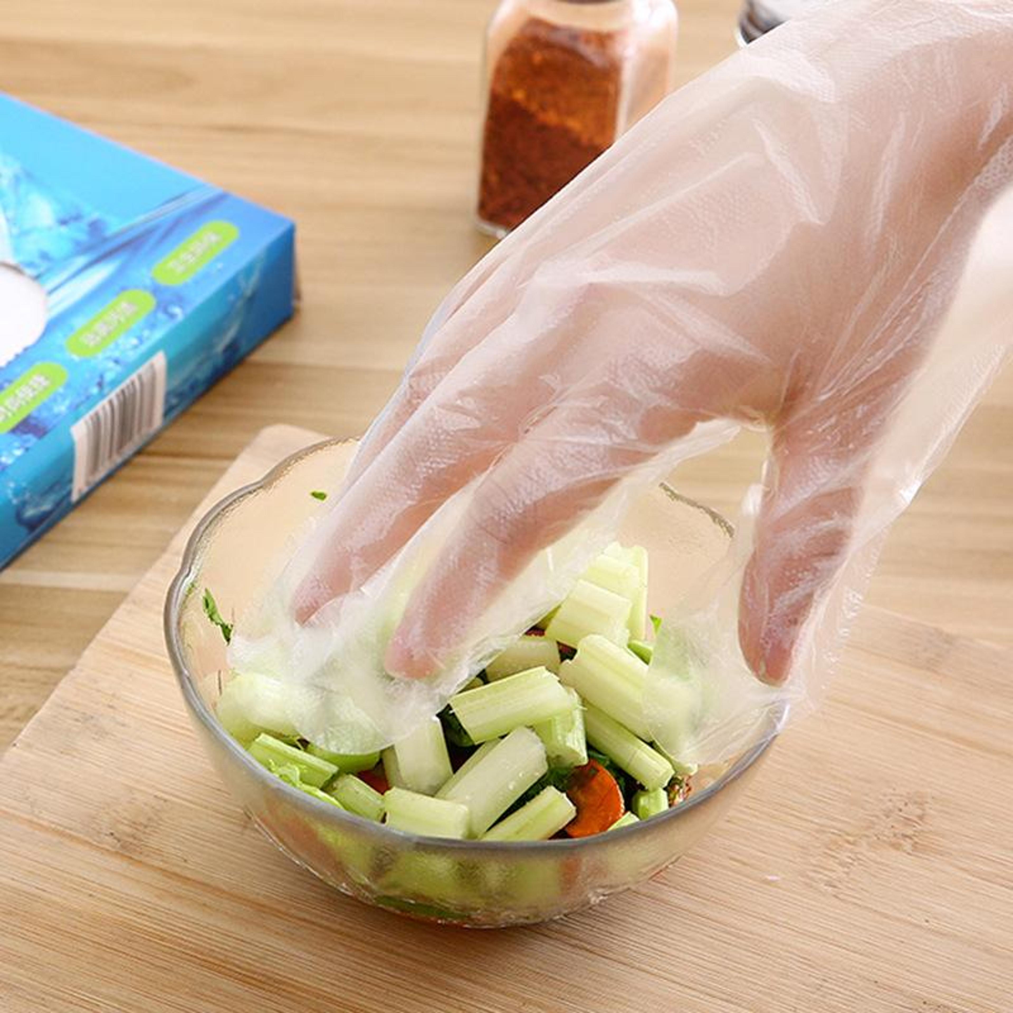 premium transparent disposable gloves for food prep, cleaning & safety
