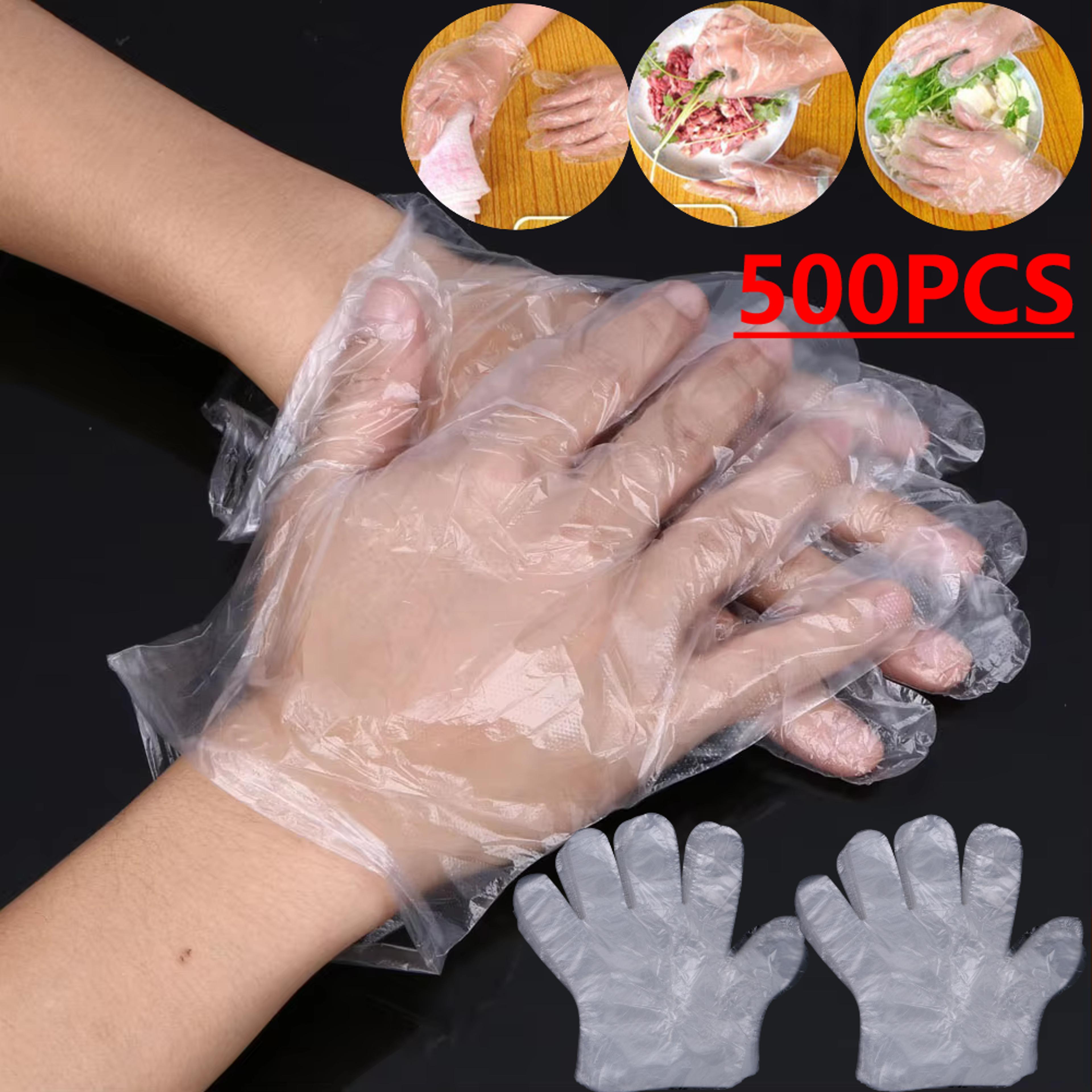 premium clear plastic food prep gloves bulk disposable gloves, latex free kitchen safety