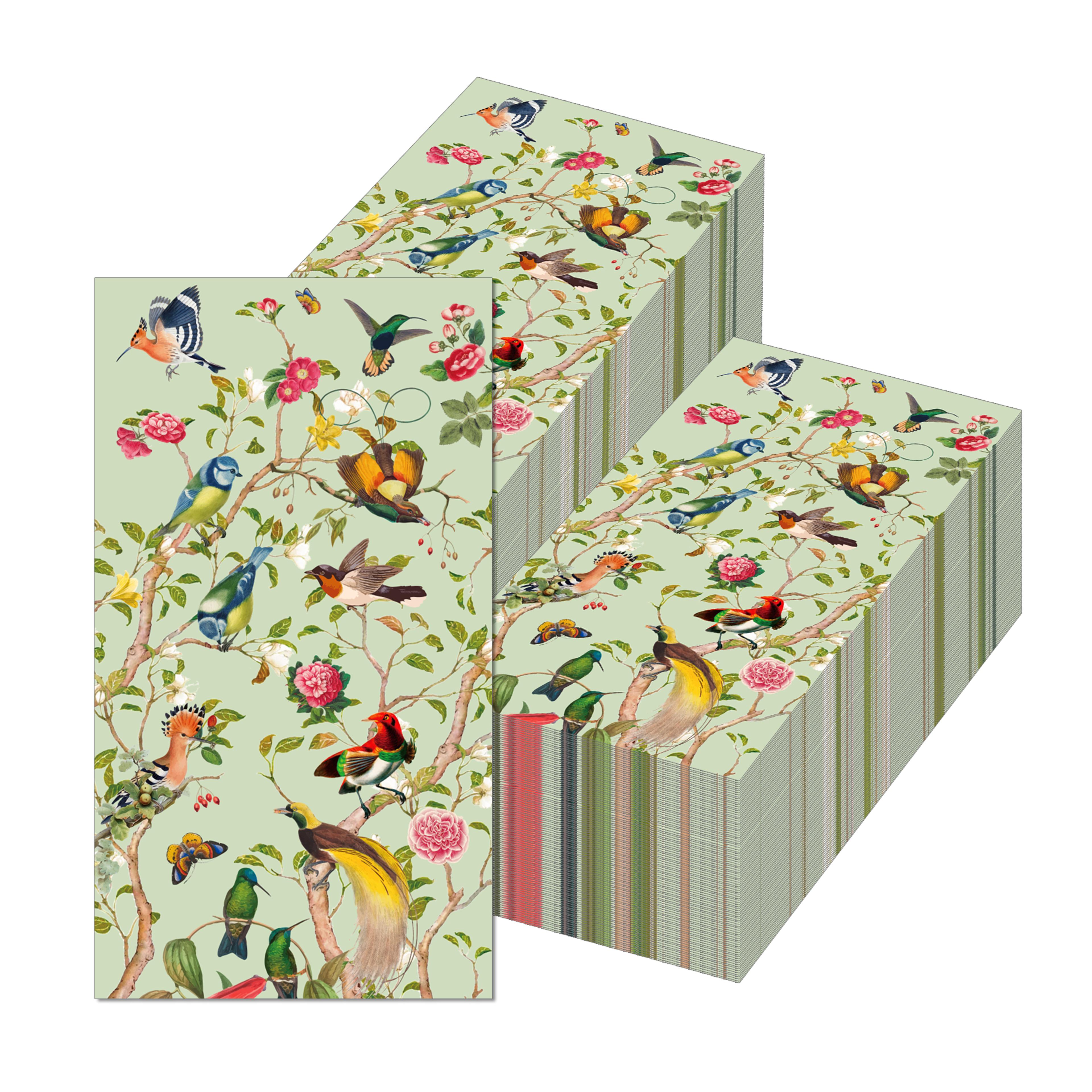 vintage decorative paper napkins for weddings & parties elegant birds & tree pattern