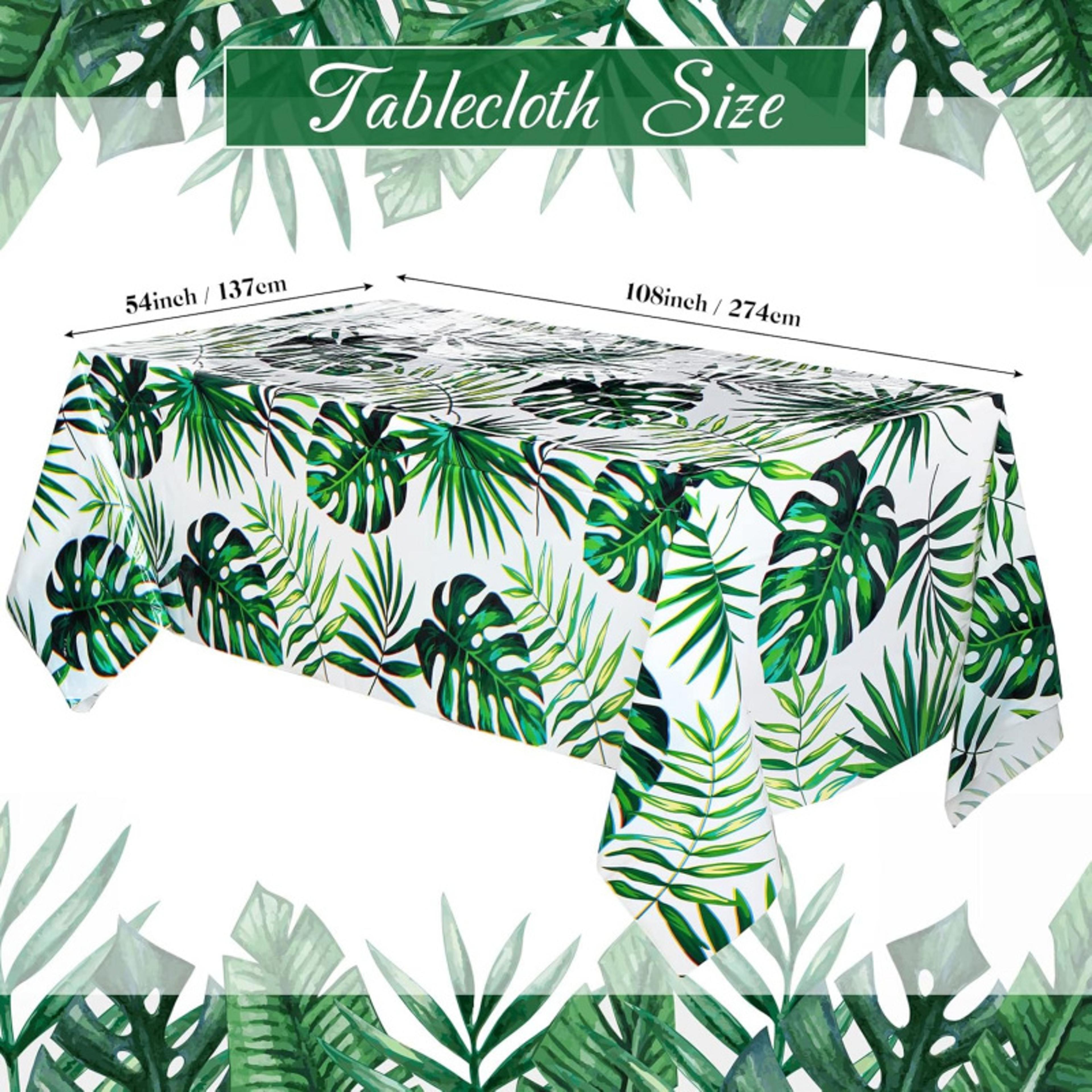 tropical palm leaves table cover for summer beach party decor