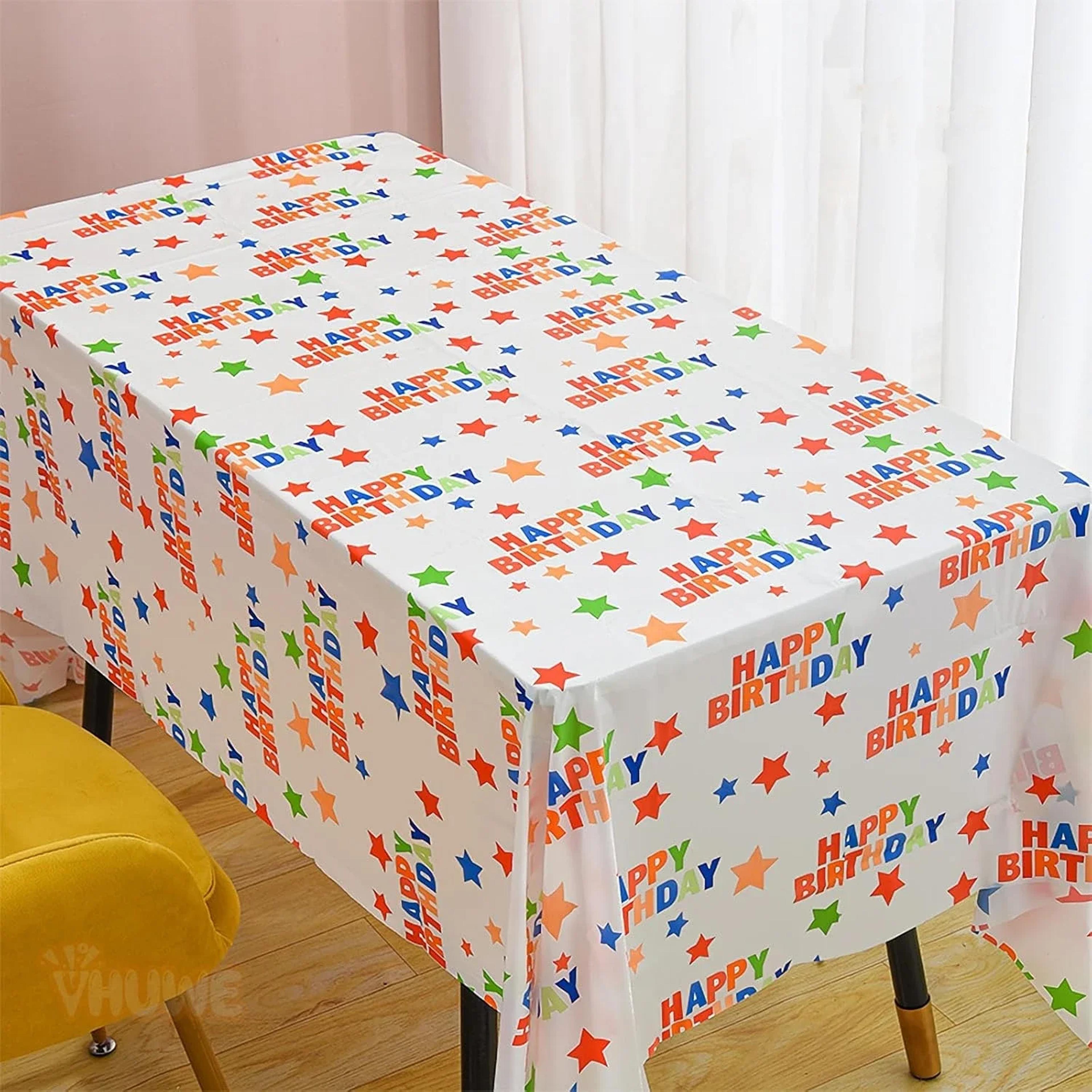 premium rectangle party table cover waterproof disposable birthday tablecloth