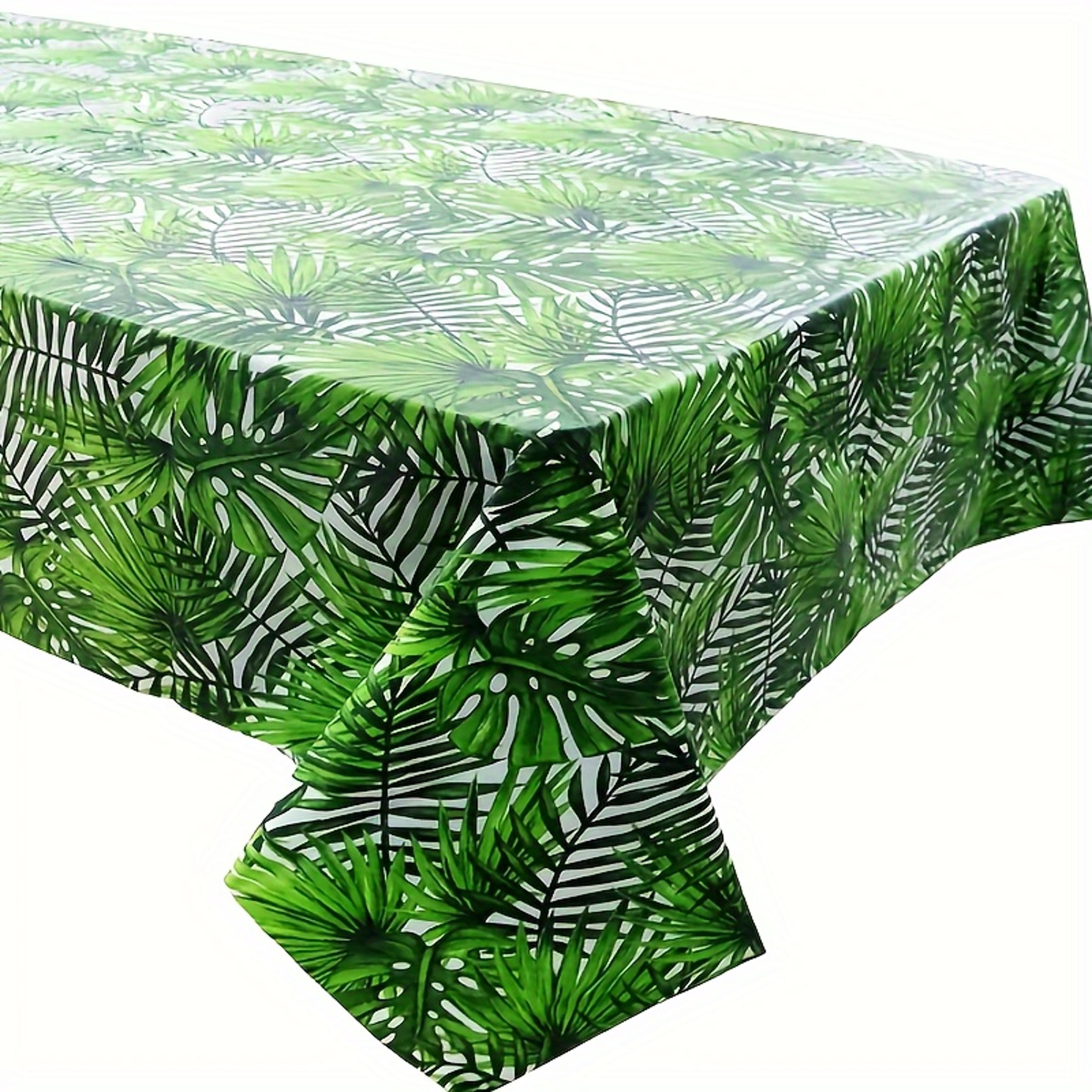 tropical palm leaf tablecloths waterproof disposable party decor for indoor & outdoor events