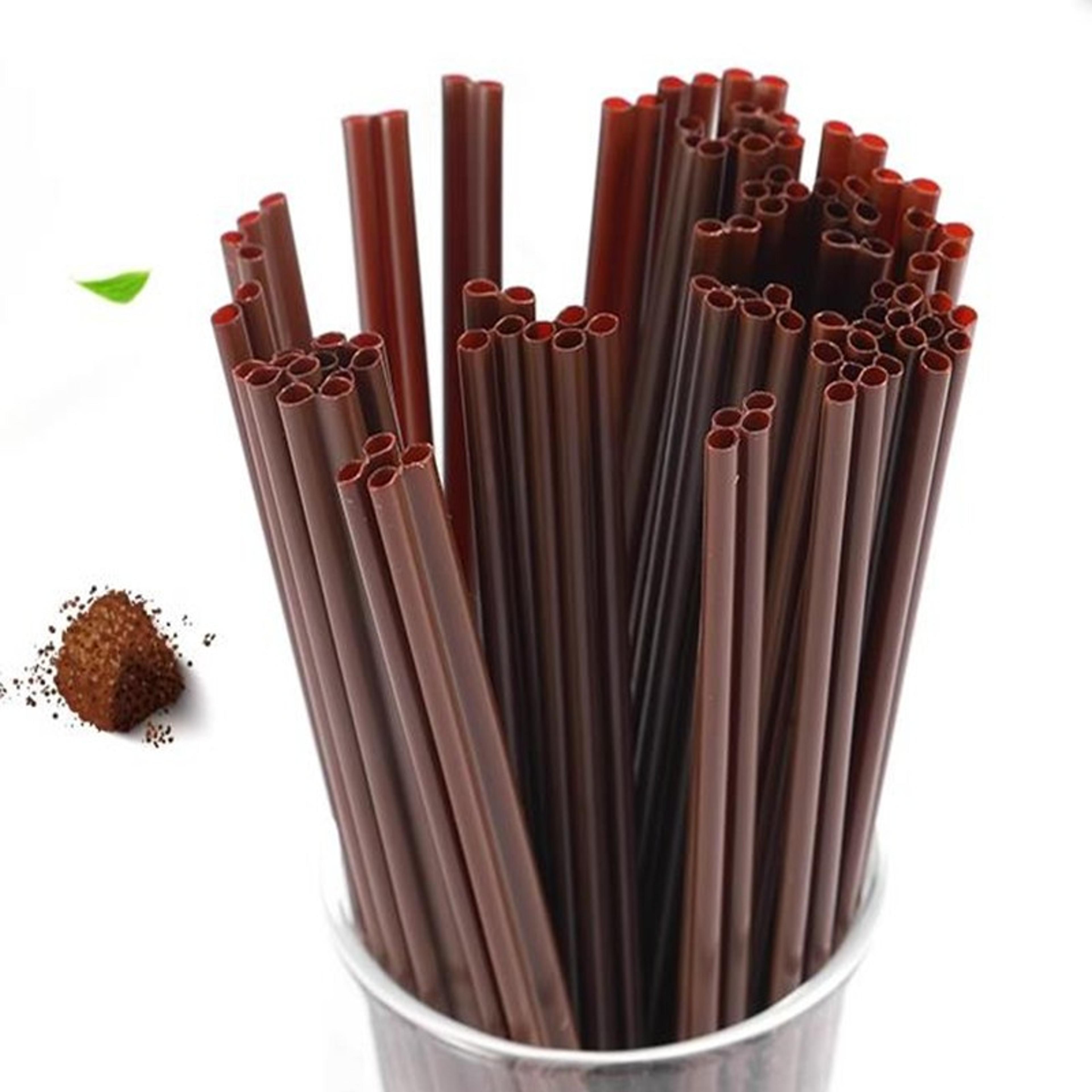 disposable double hole coffee stir straws food grade, individually wrapped