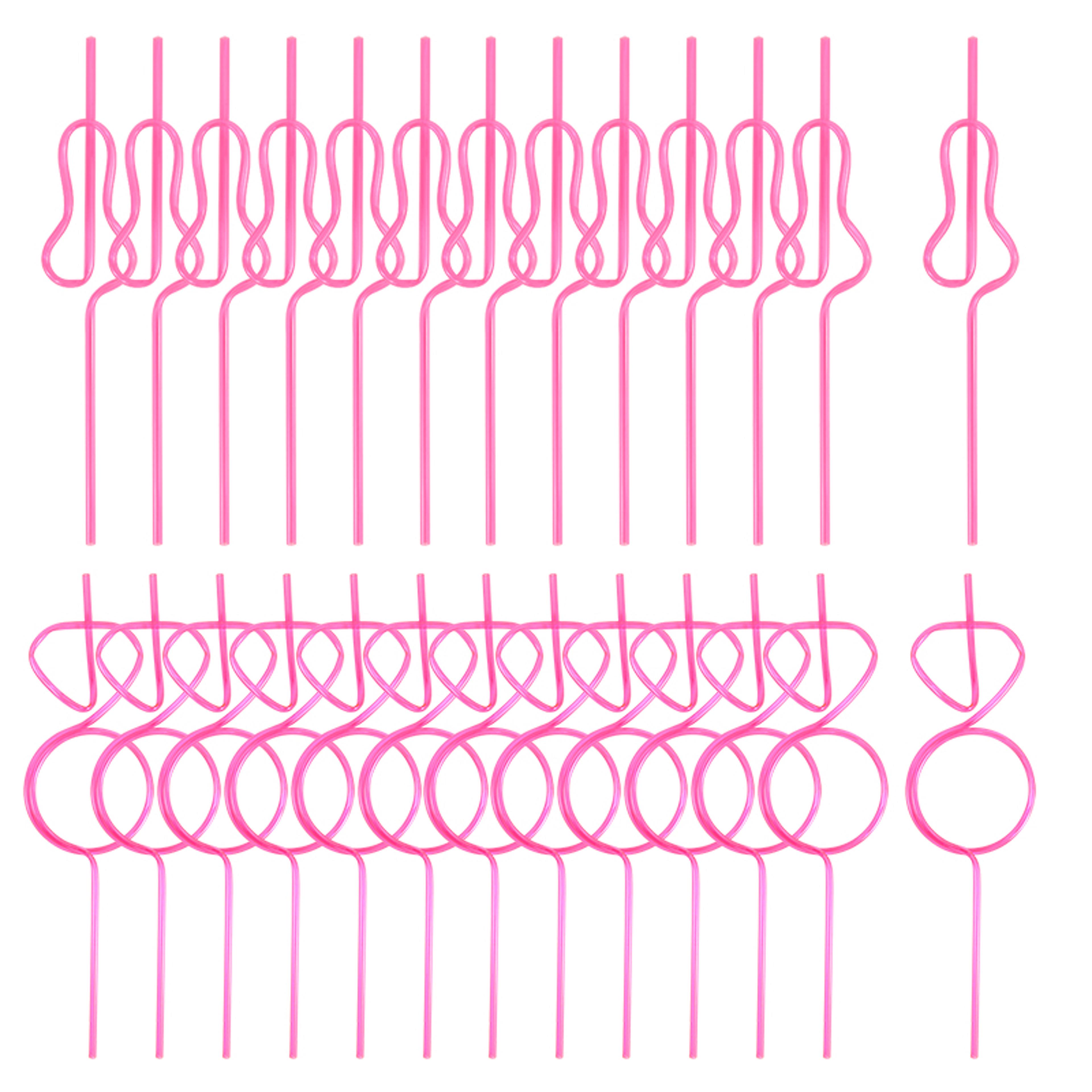 crazy curly drinking straws for bachelorette party favors and team bride decor