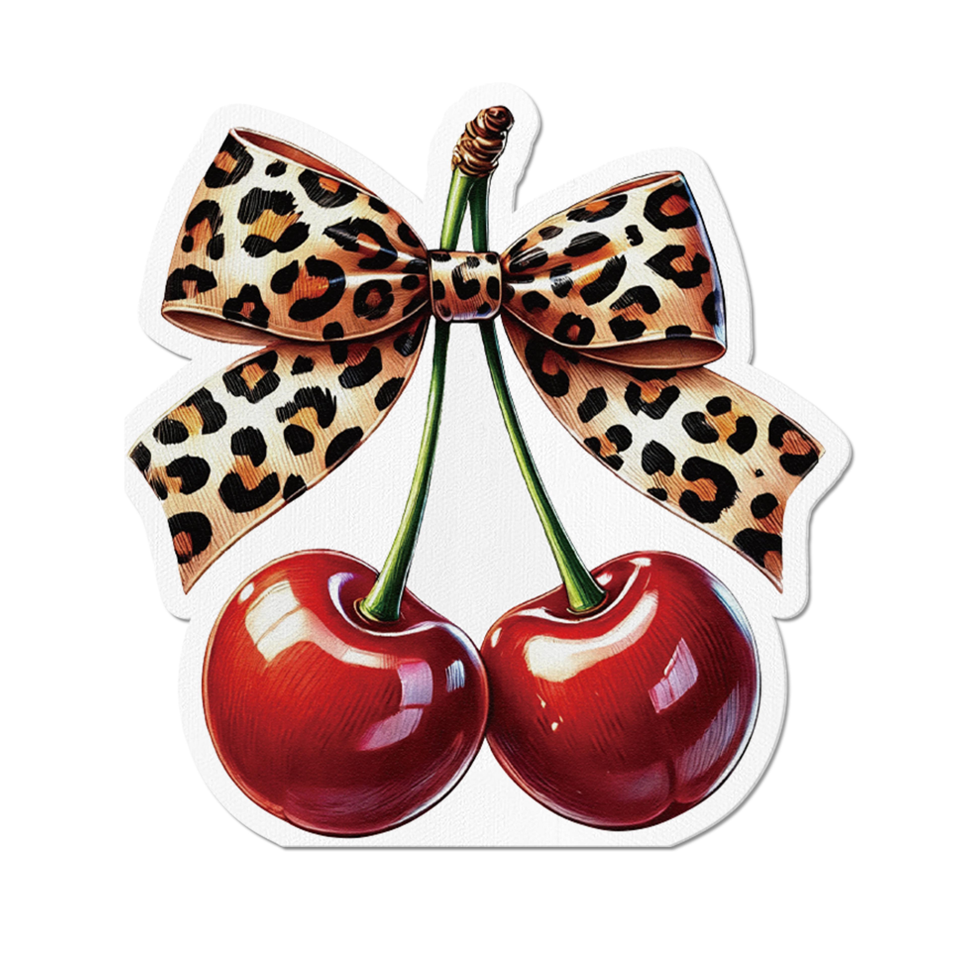 cherry leopard print napkins for birthday party table decor