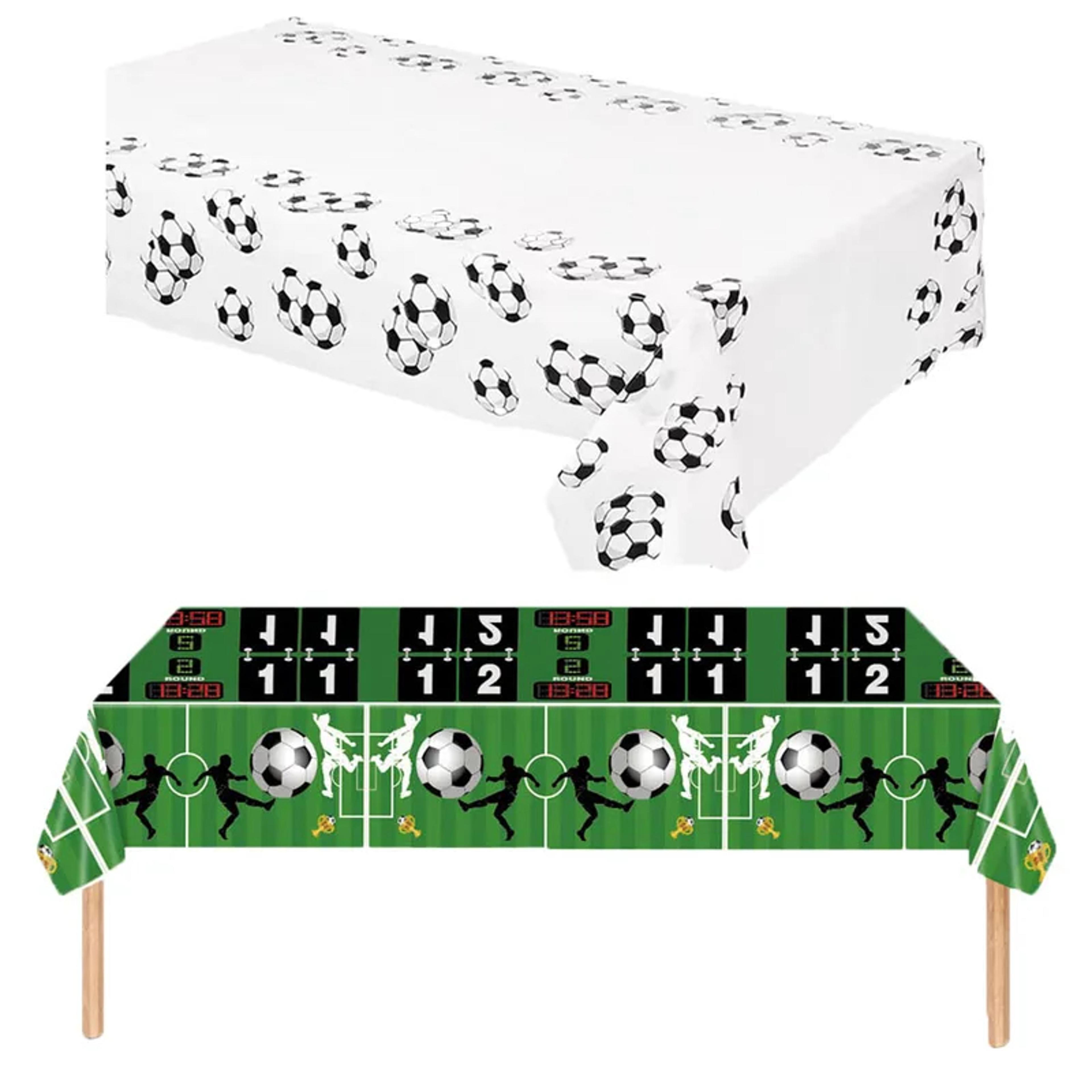football party tablecloth disposable soccer birthday table cover for kids sports parties