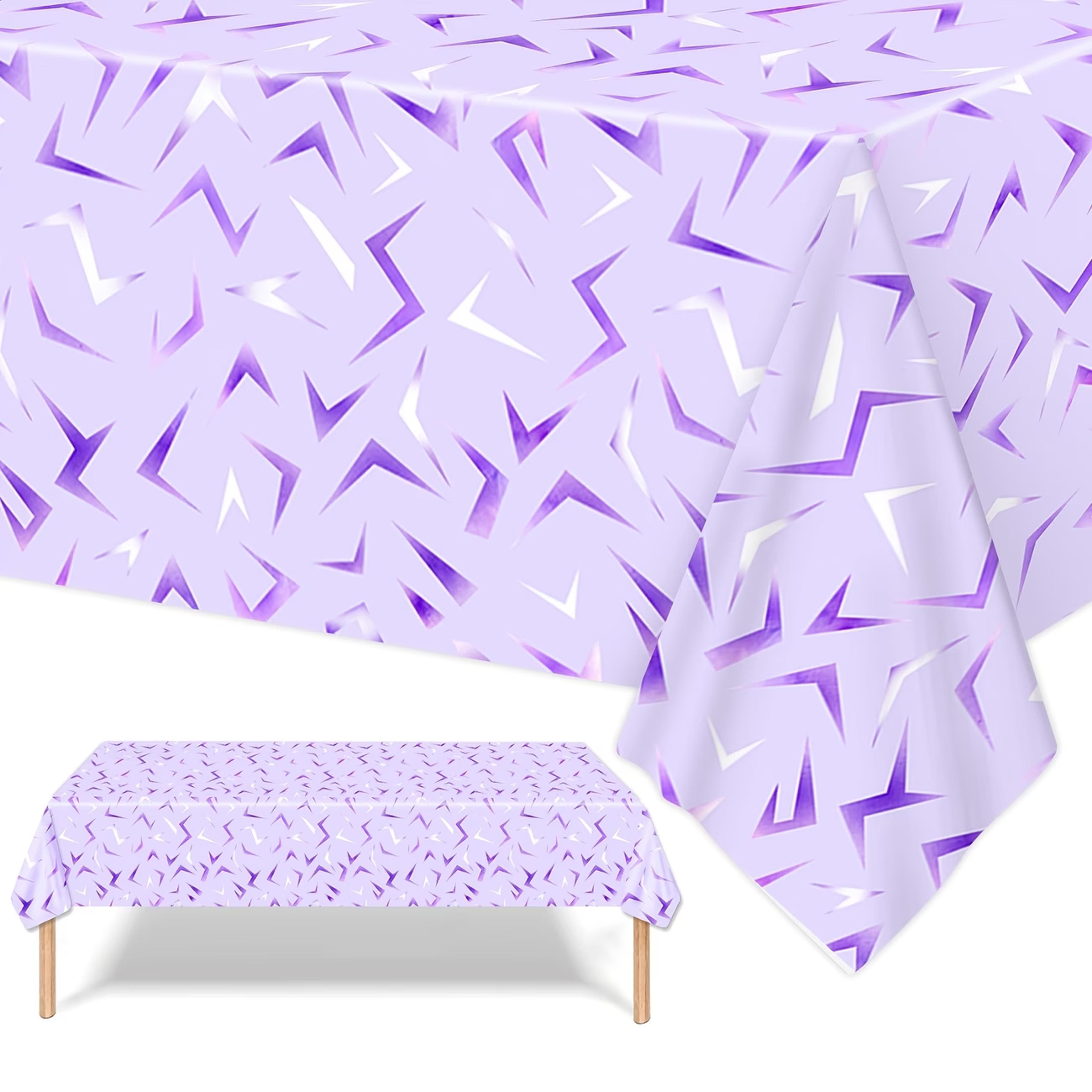 purple lightning kpop party tablecloth waterproof disposable table cover