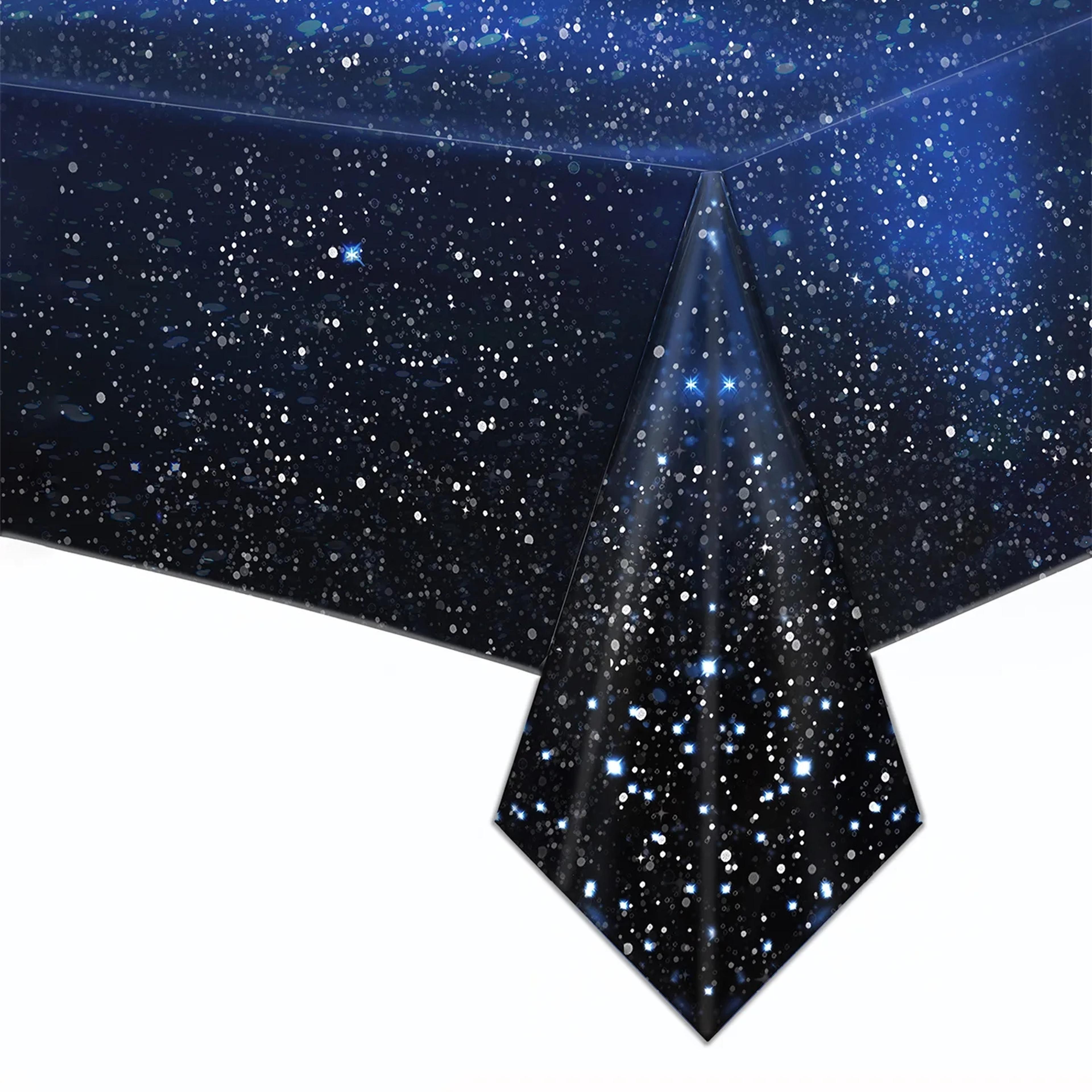 space star tablecloth galaxy table cover for kids birthday parties