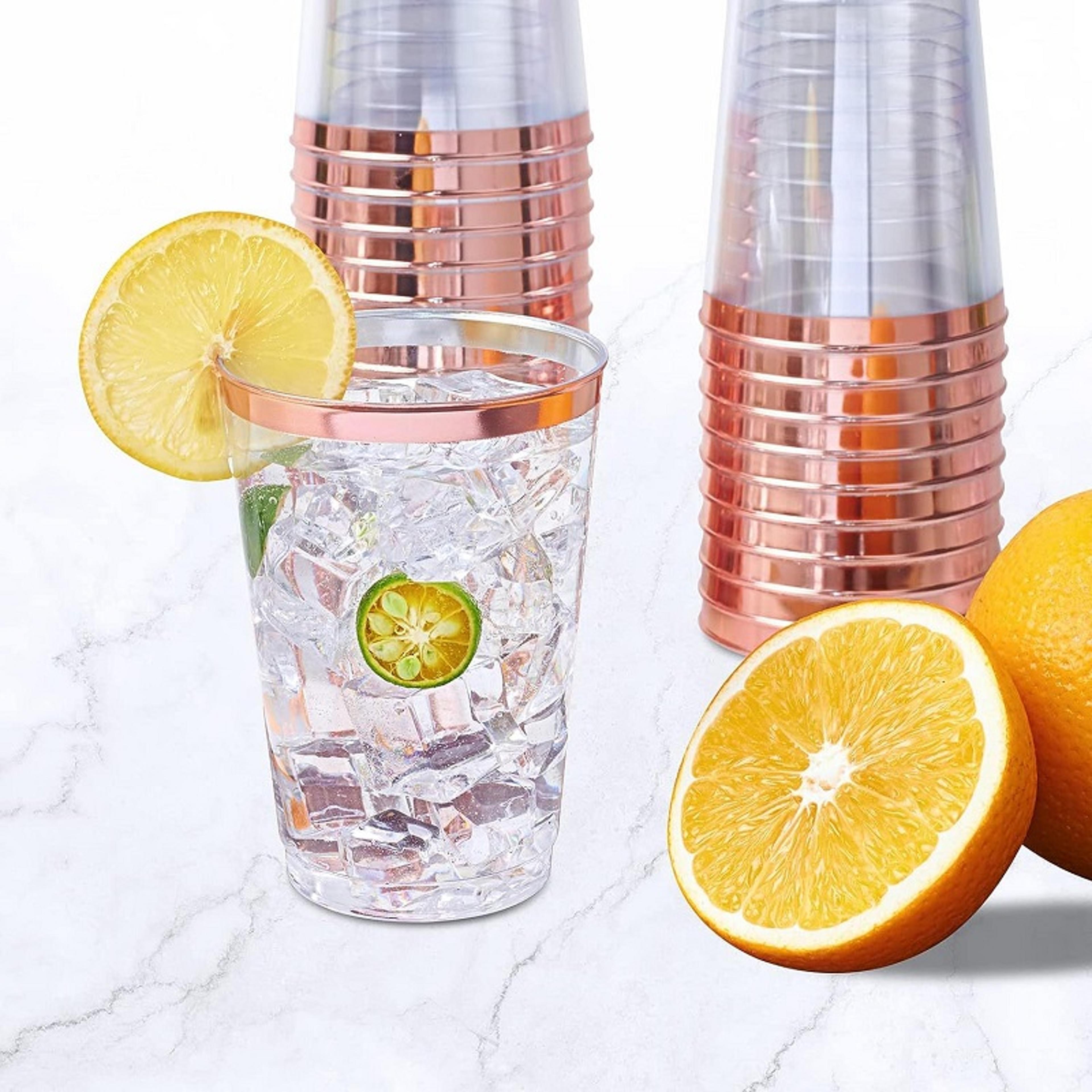 gold plastic cups disposable party cups set