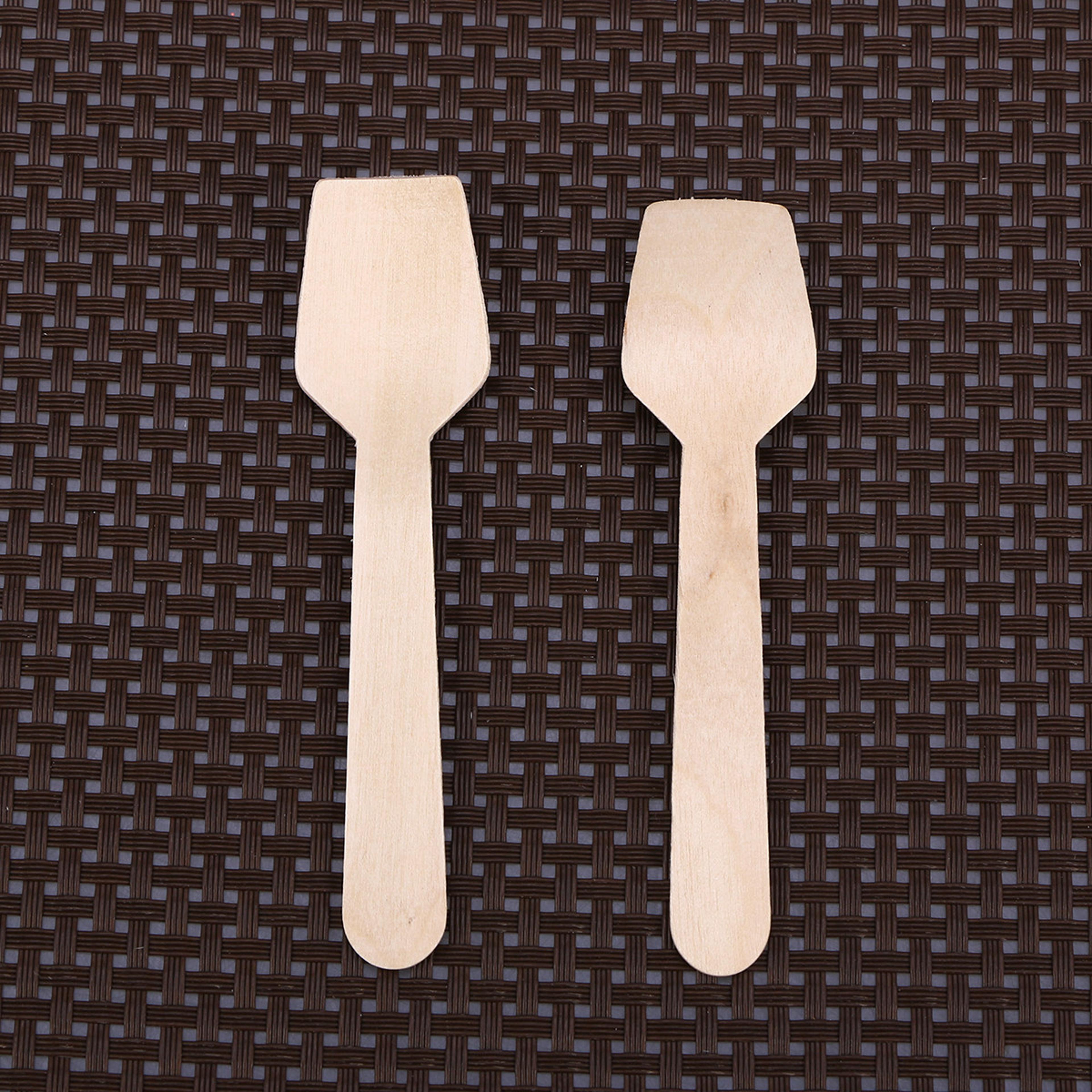 natural wooden ice cream spoons for desserts parties and tastings