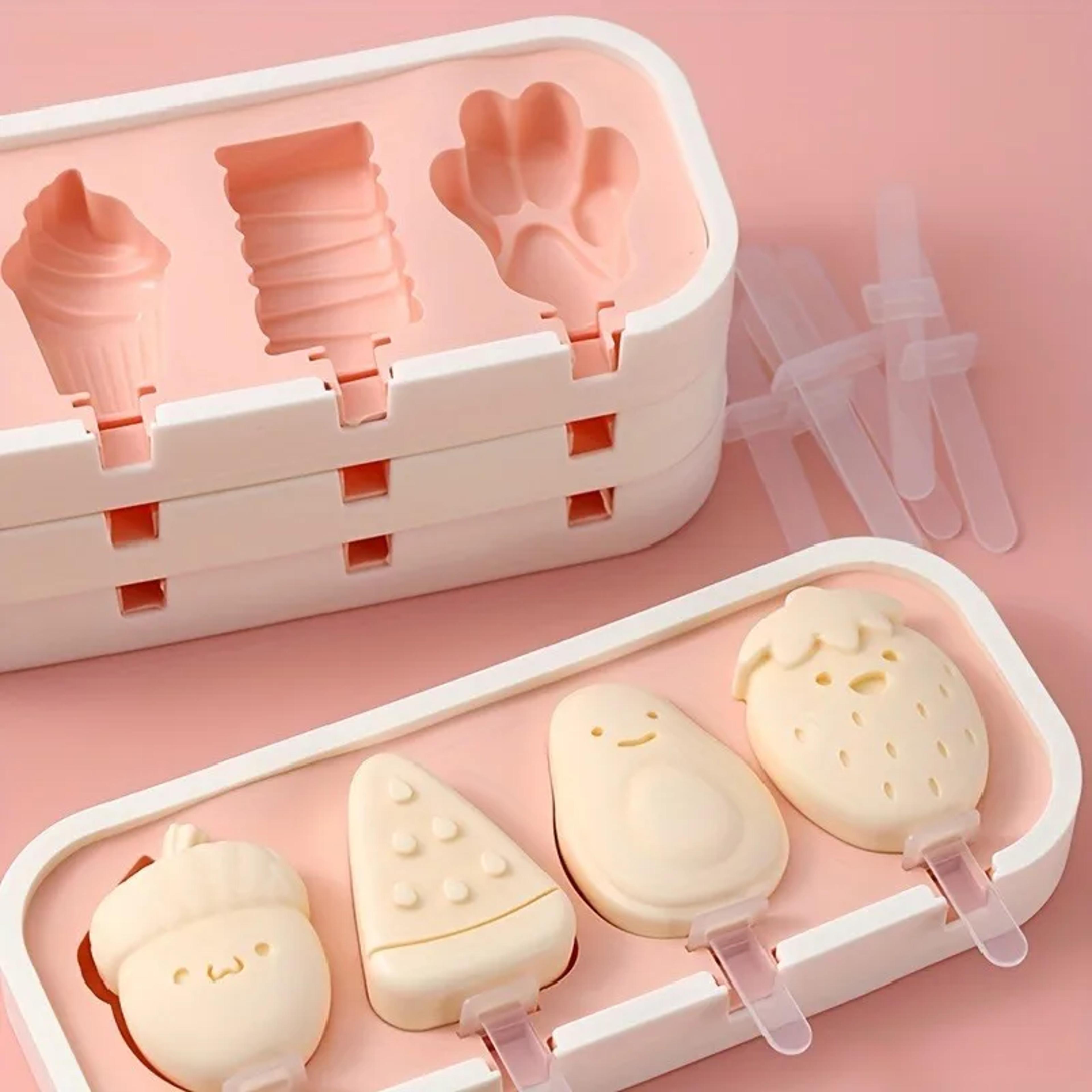 cartoon reusable popsicle molds for kids ice cream treats