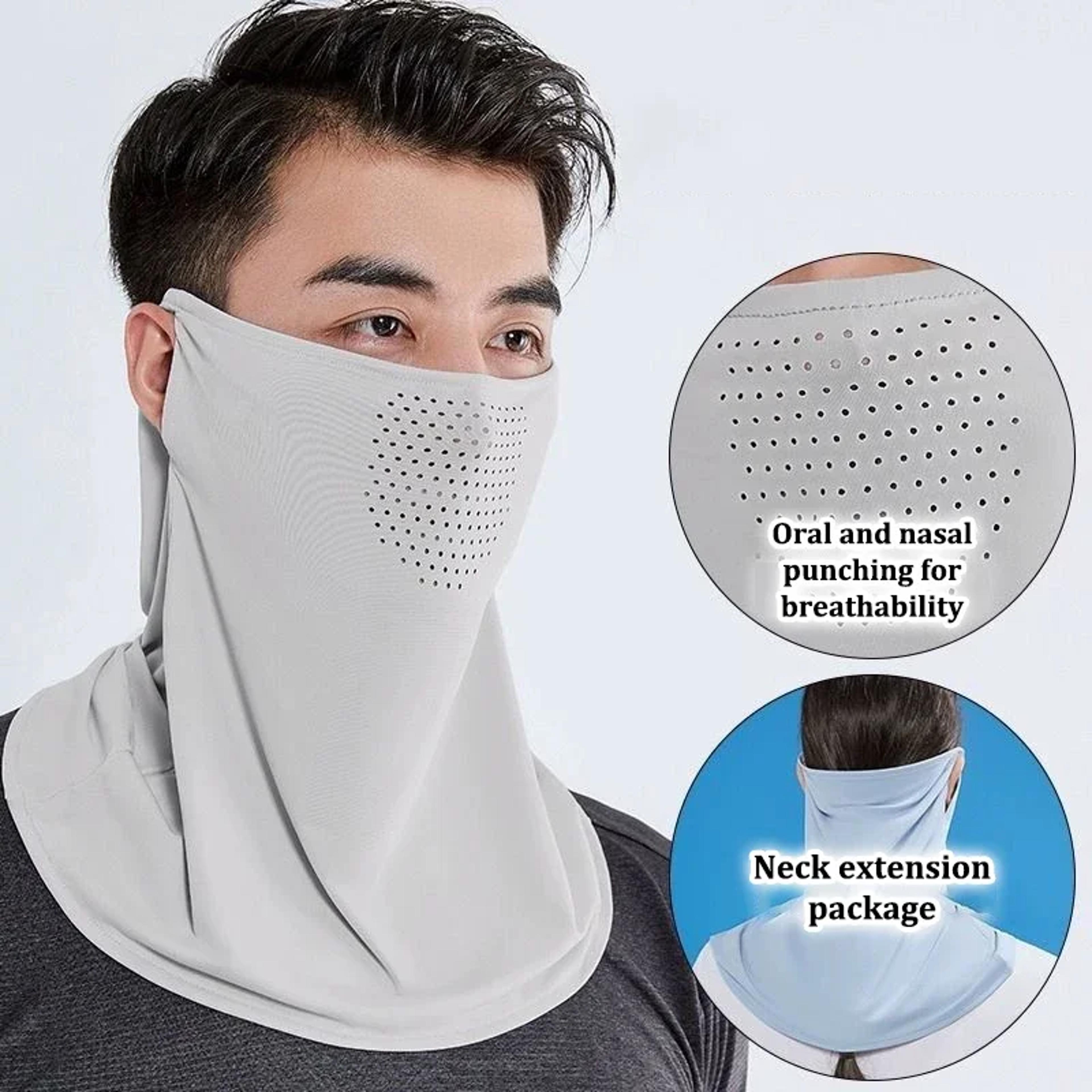 cooling uv protection face mask and ice silk neck gaiter