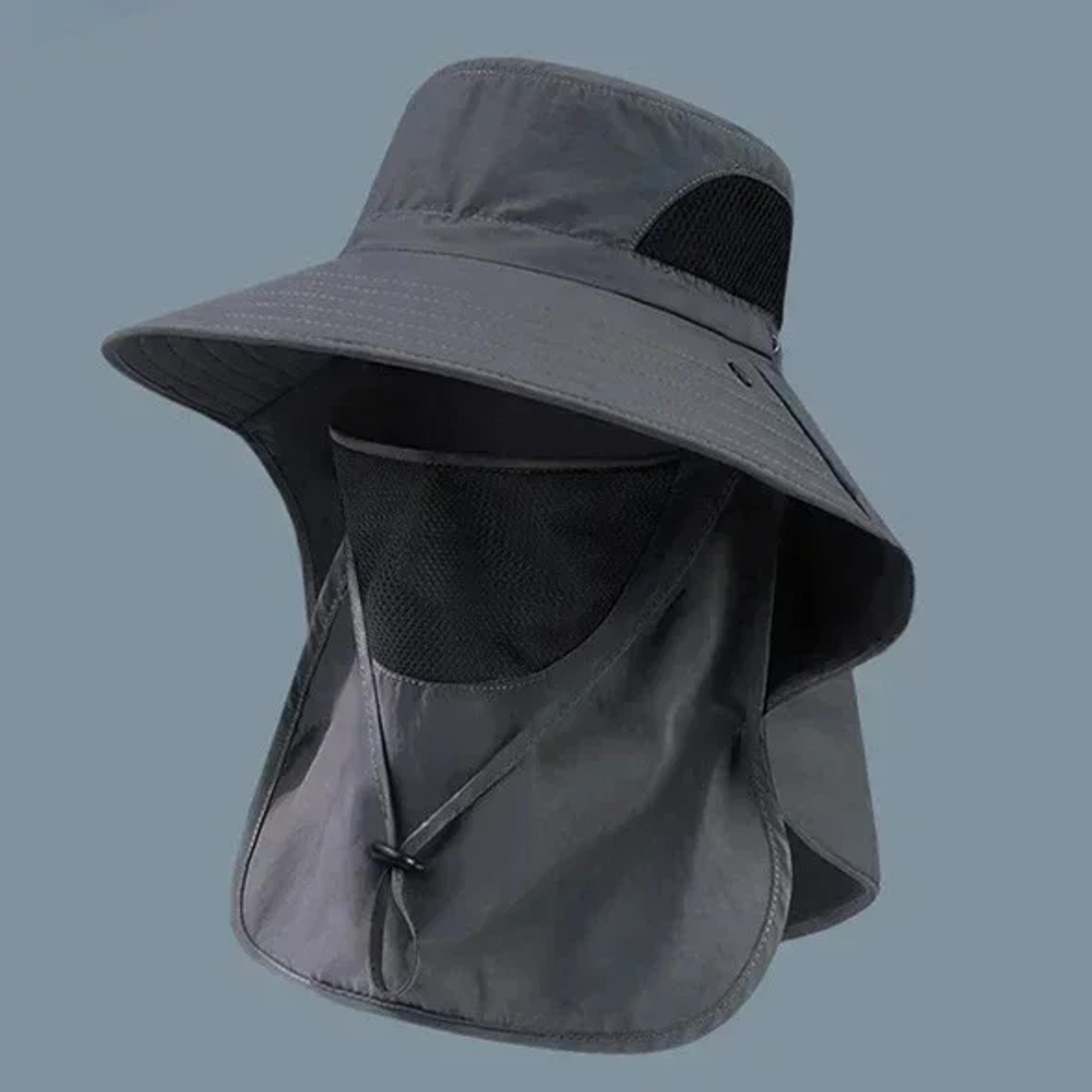 uv protection sun hat with removable neck flap for fishing hiking camping
