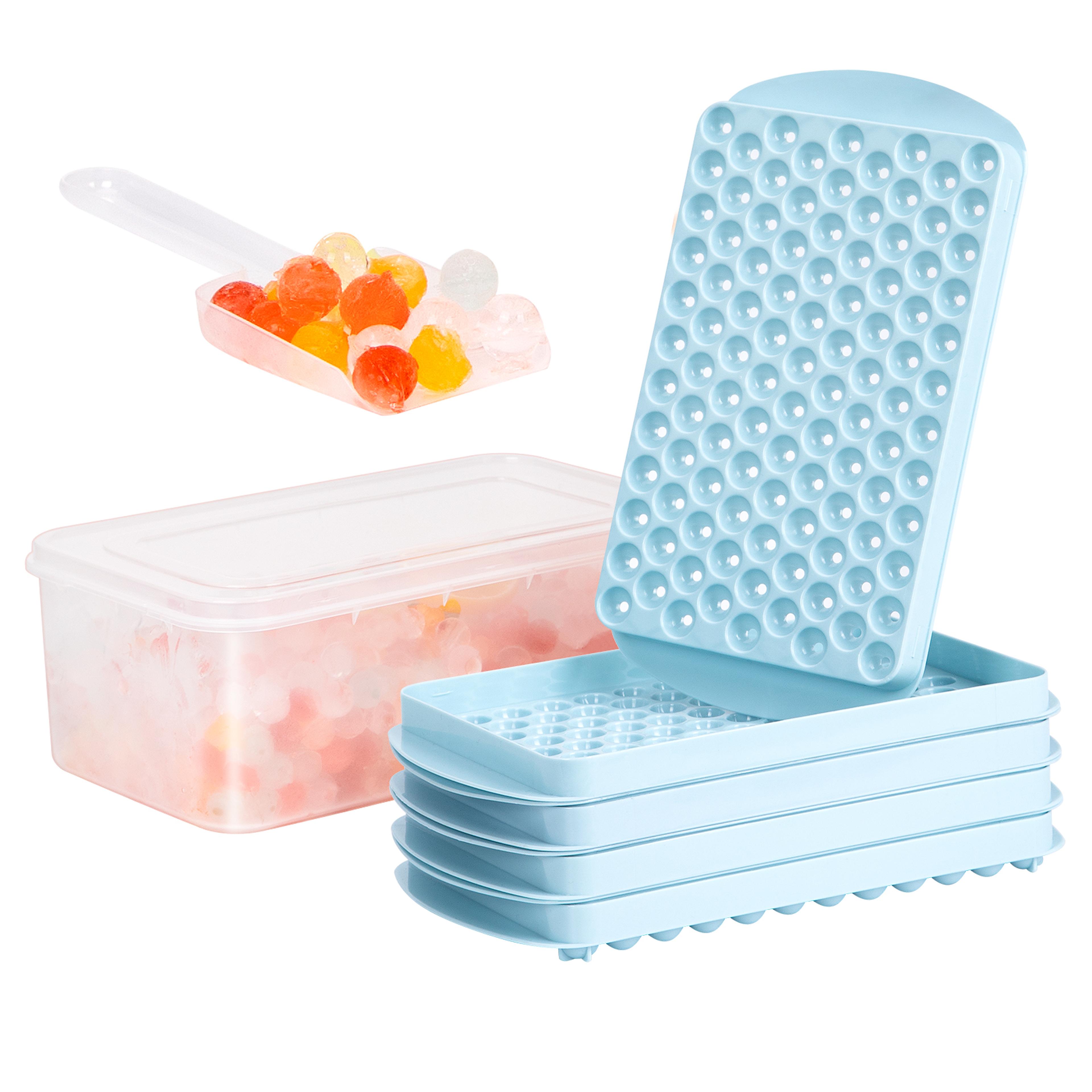 mini ice cube tray with lid for round ice balls and crushed ice