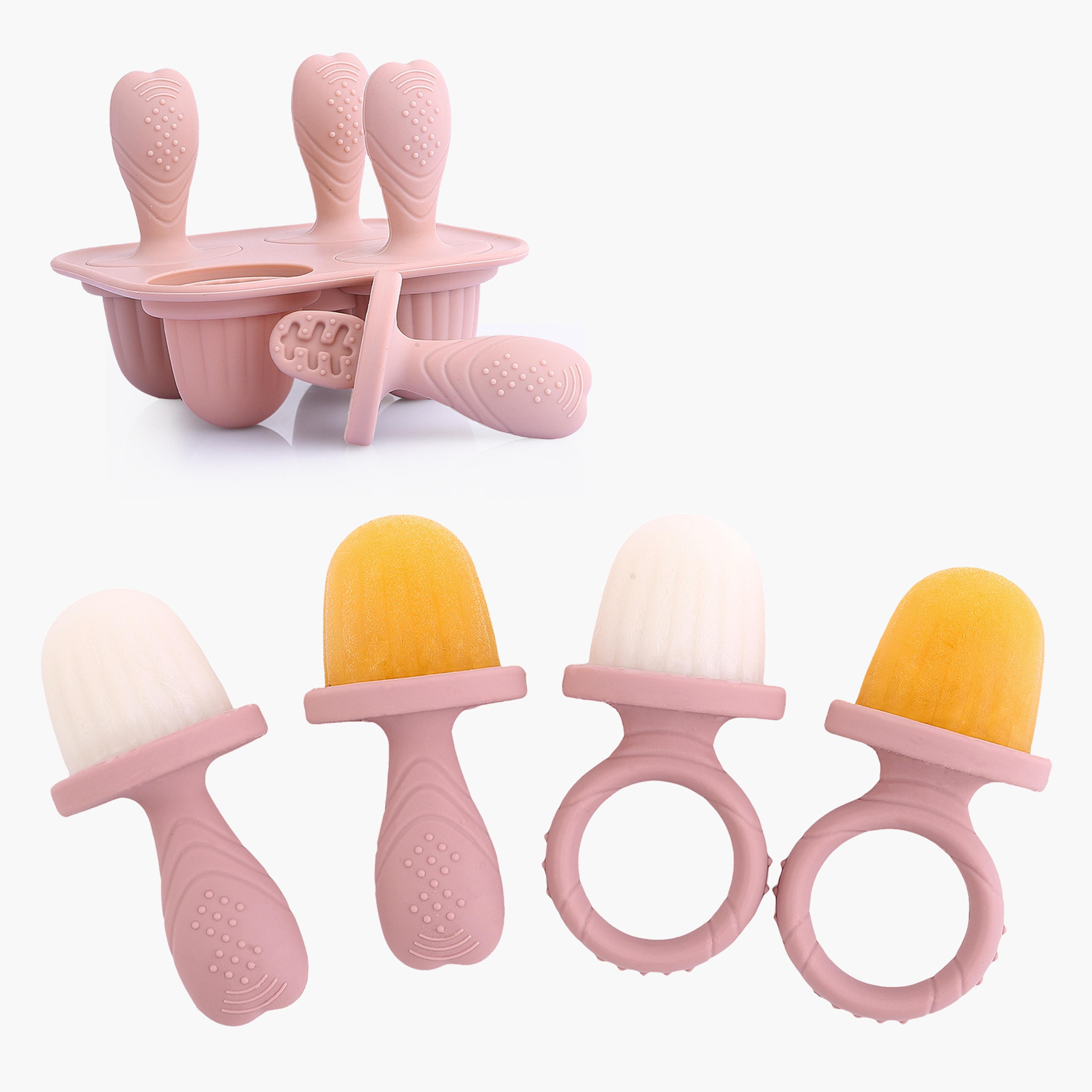 silicone baby popsicle mold for teething treats