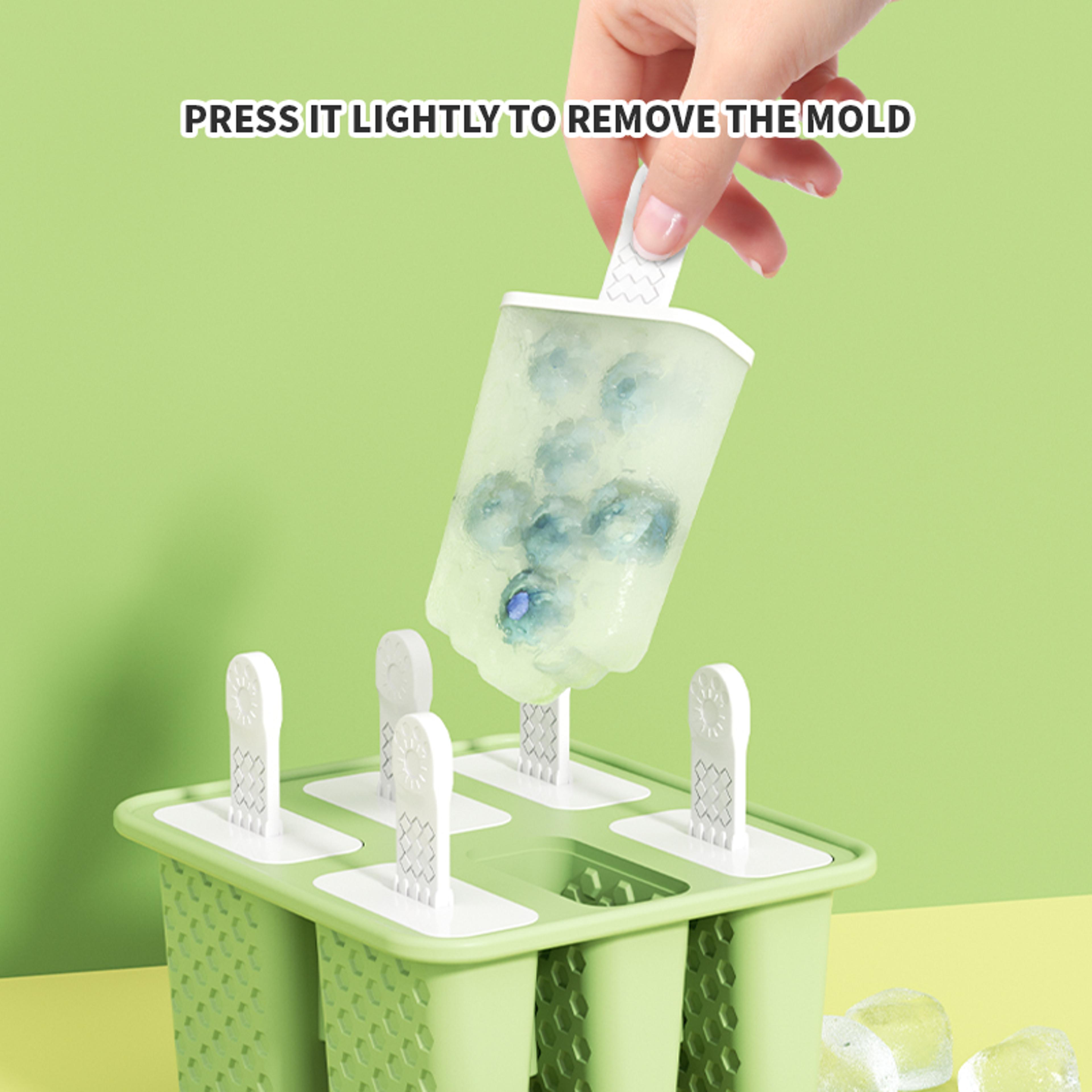 easy release silicone popsicle molds with reusable sticks