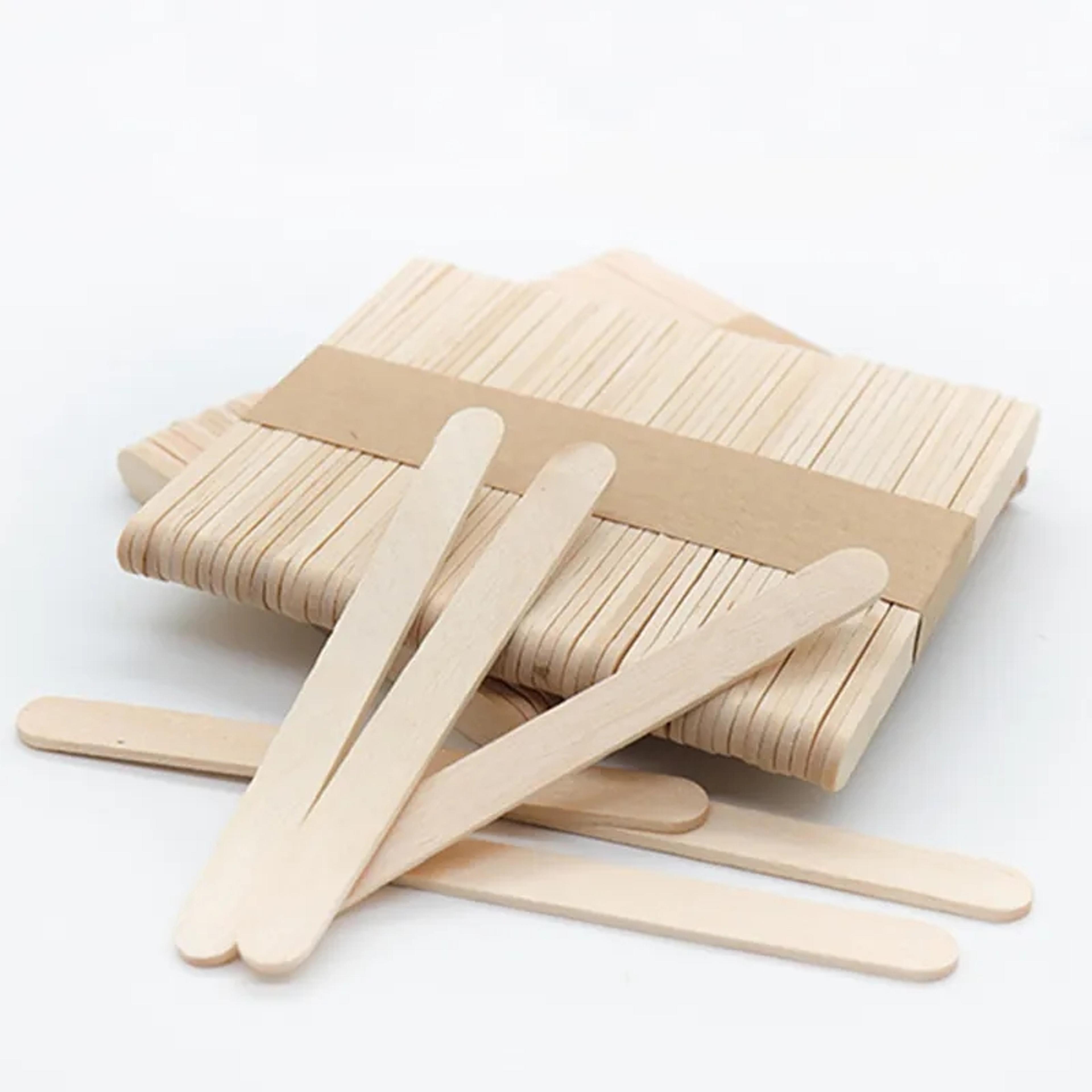 natural wooden popsicle sticks for ice cream, crafts and diy projects