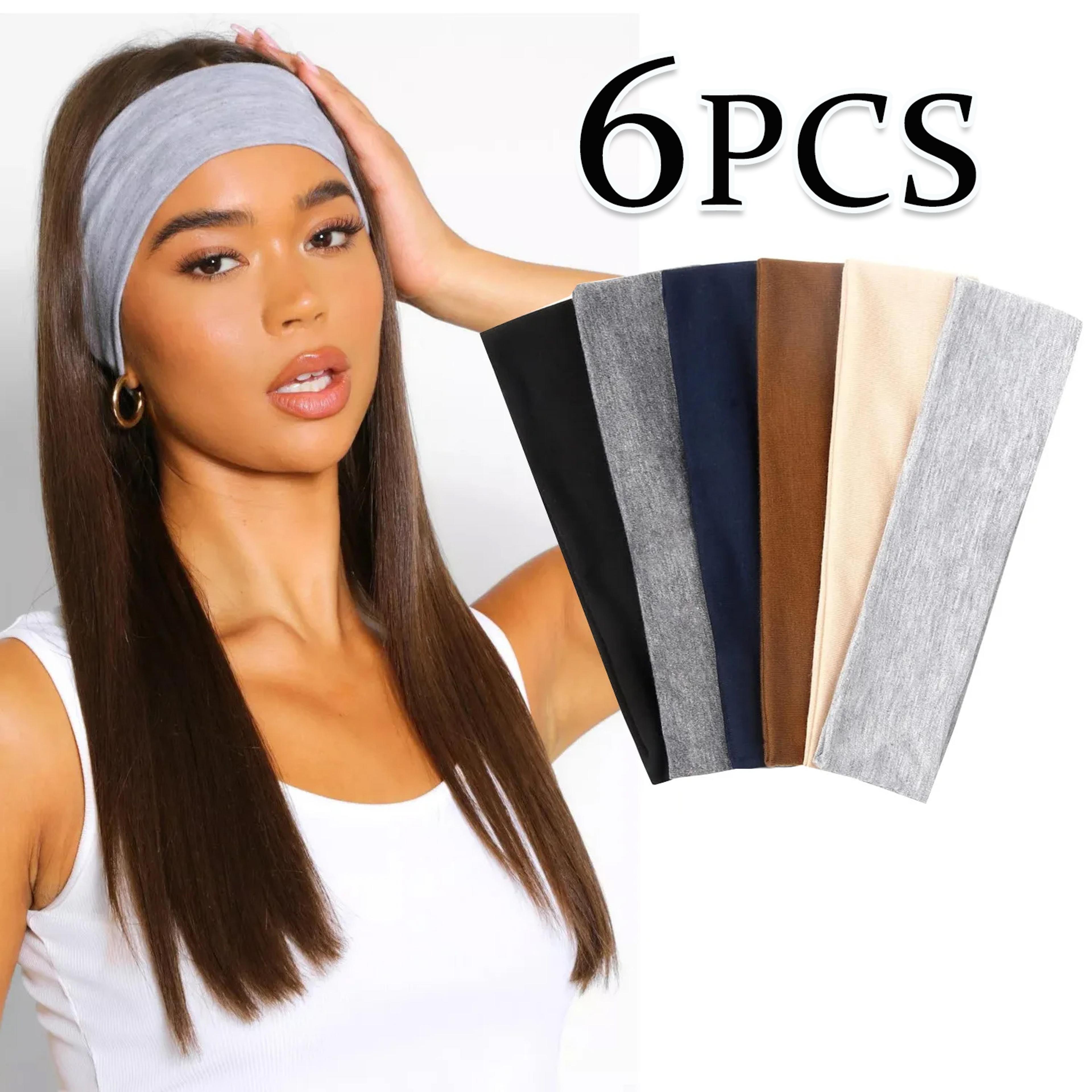 cotton sports headbands wide sweat absorbing workout hair bands
