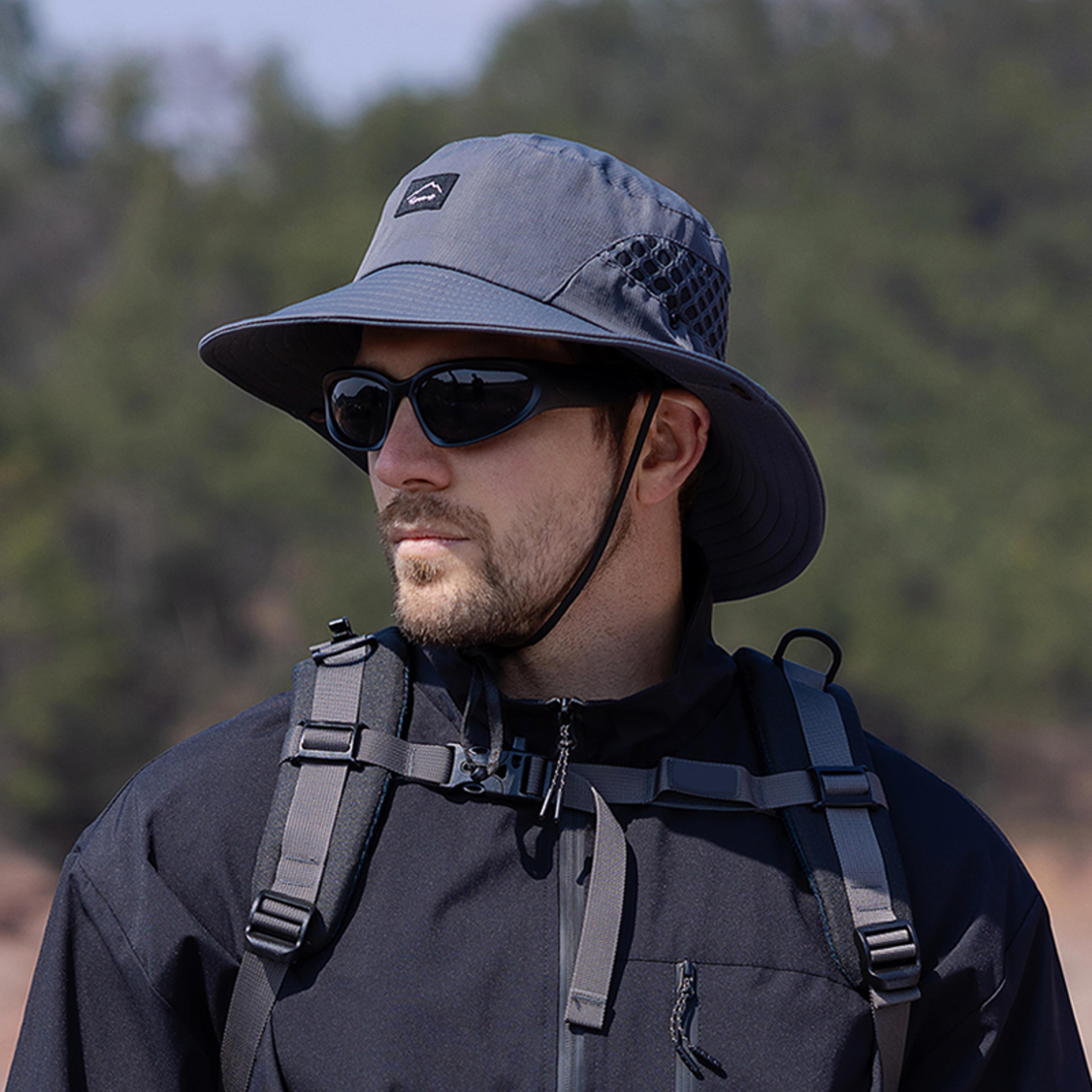 mens wide brim sun hat breathable summer fishing bucket hat