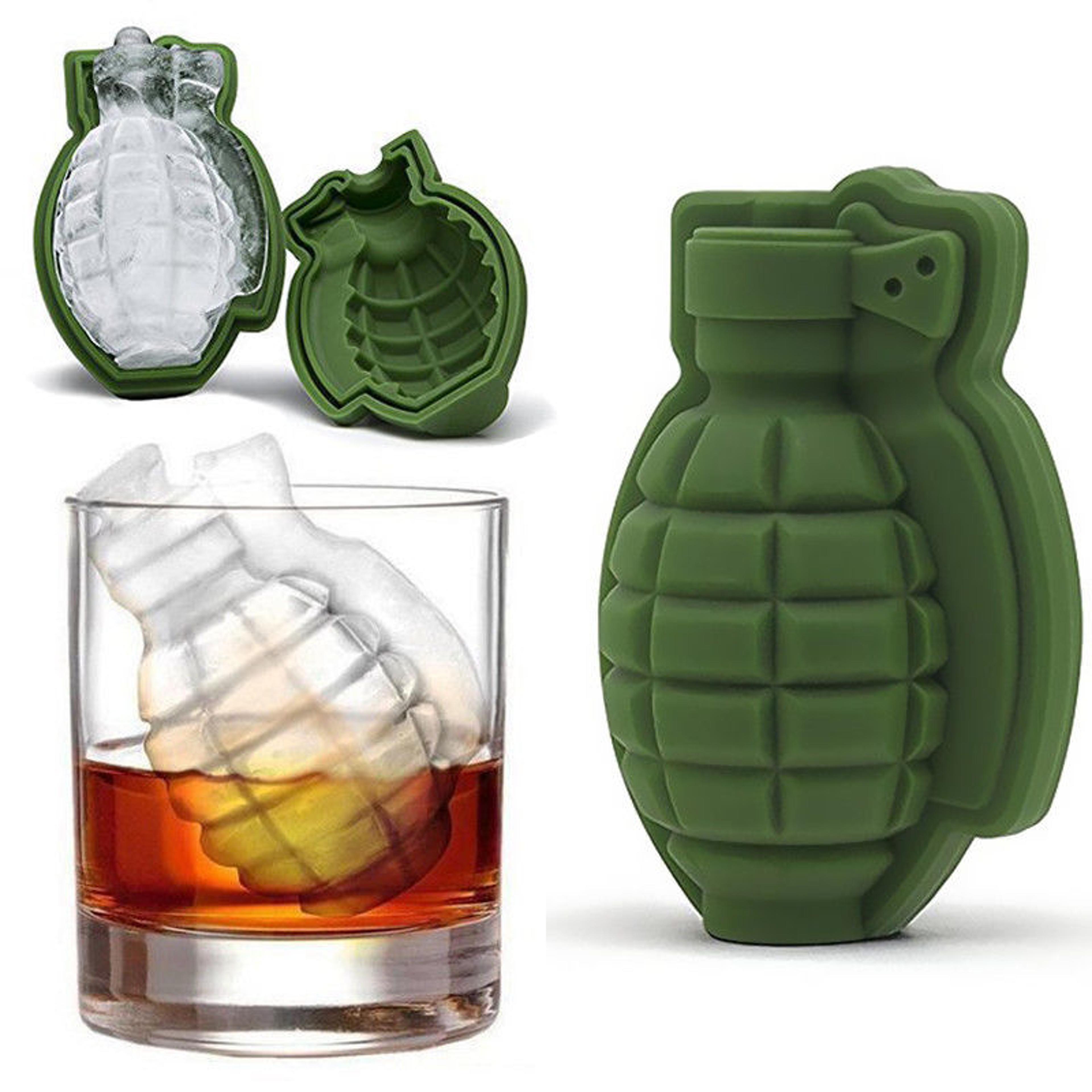 grenade ice cube mold silicone whiskey ice tray