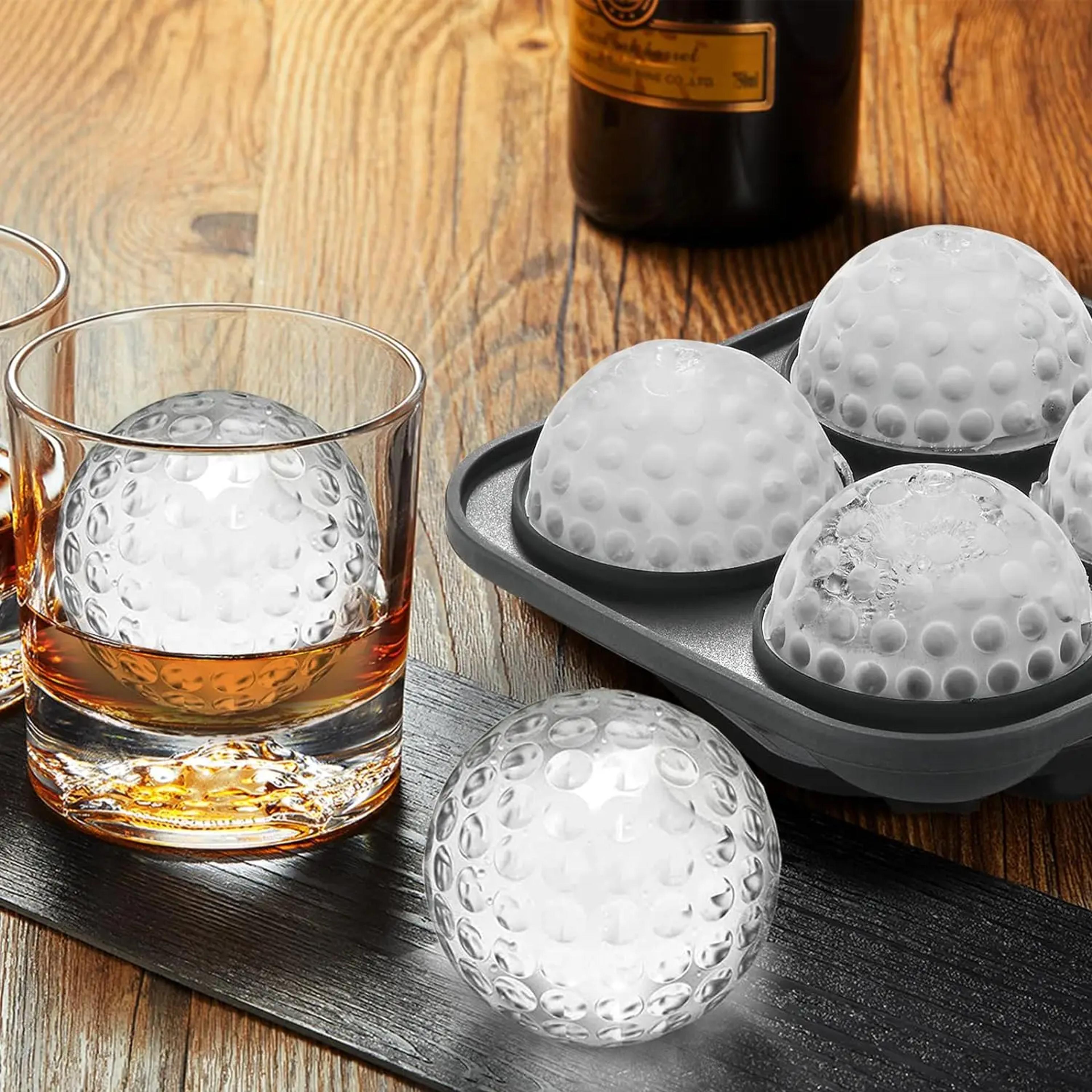 golf whiskey ice mold silicone ice tray with funnel