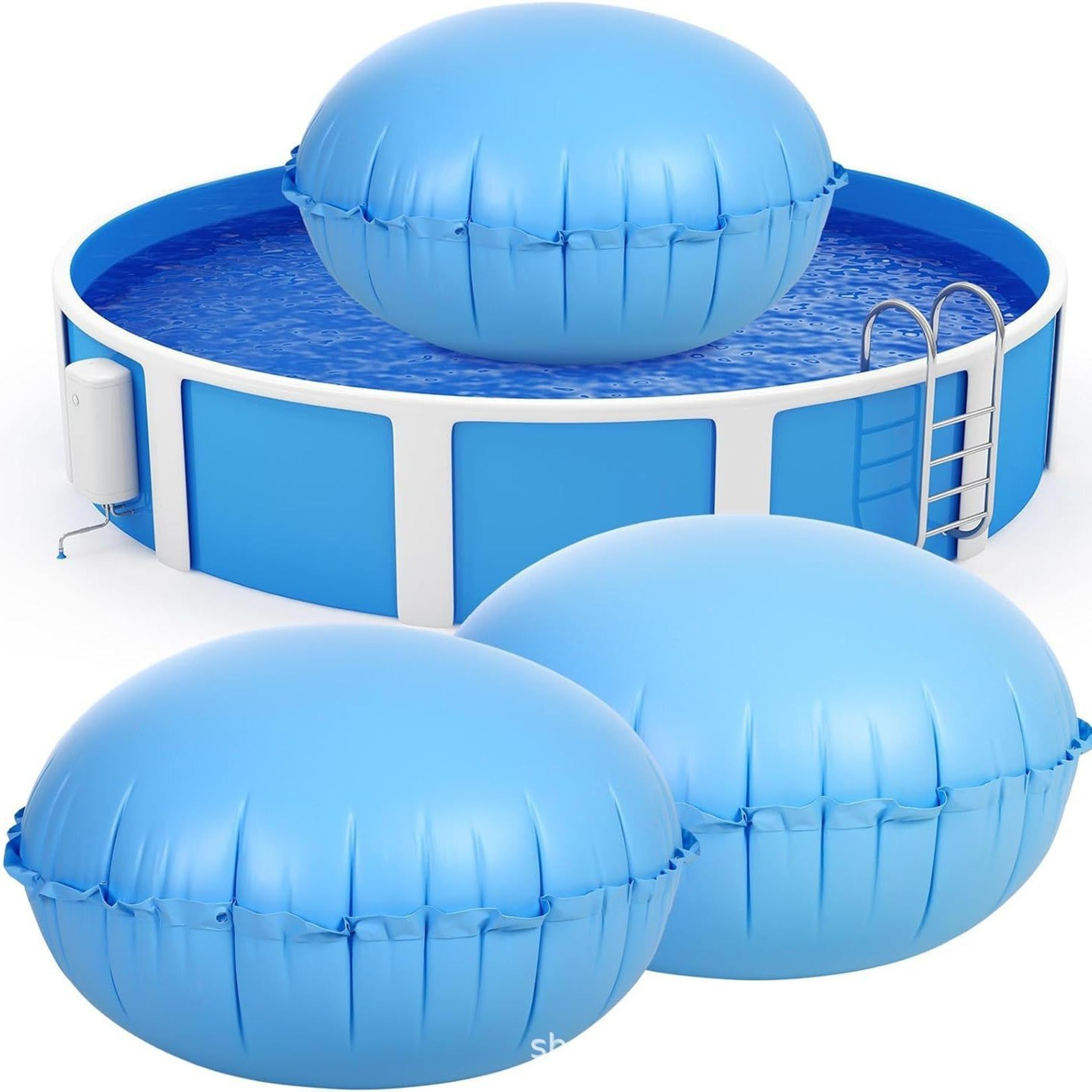 above ground pool pillow with rope for winter cover support