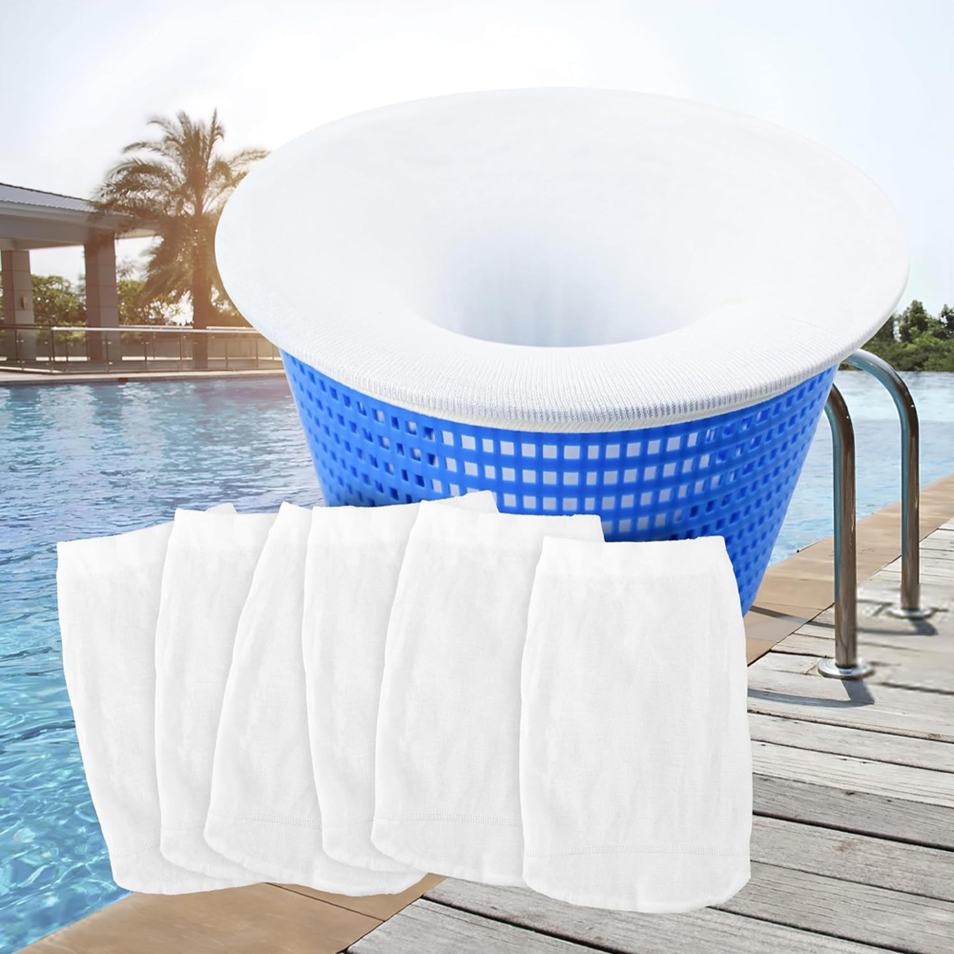 reusable pool skimmer socks nylon mesh filter socks for cleaner skimmer baskets