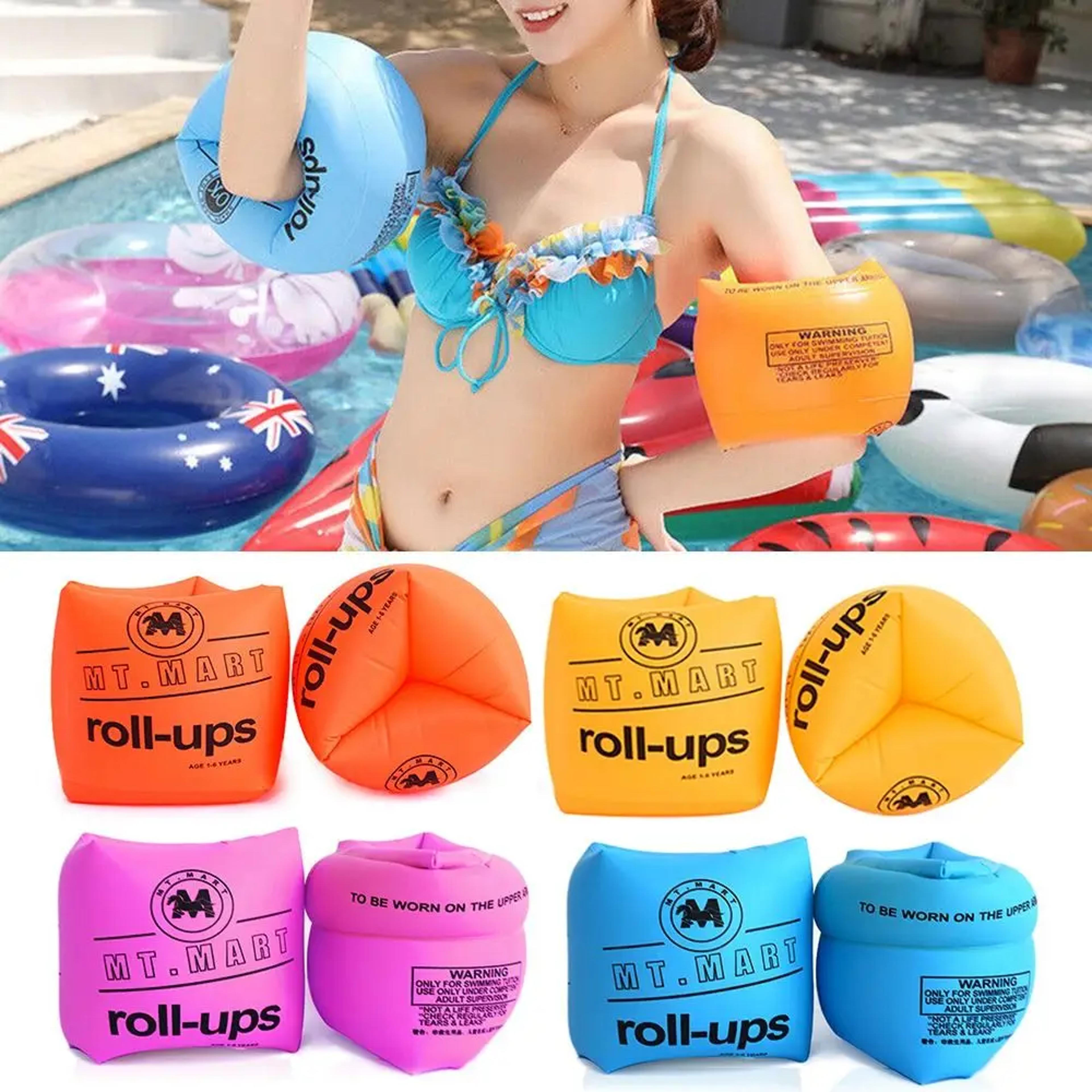 inflatable arm floaties double air bag swimming arm bands for kids and adults