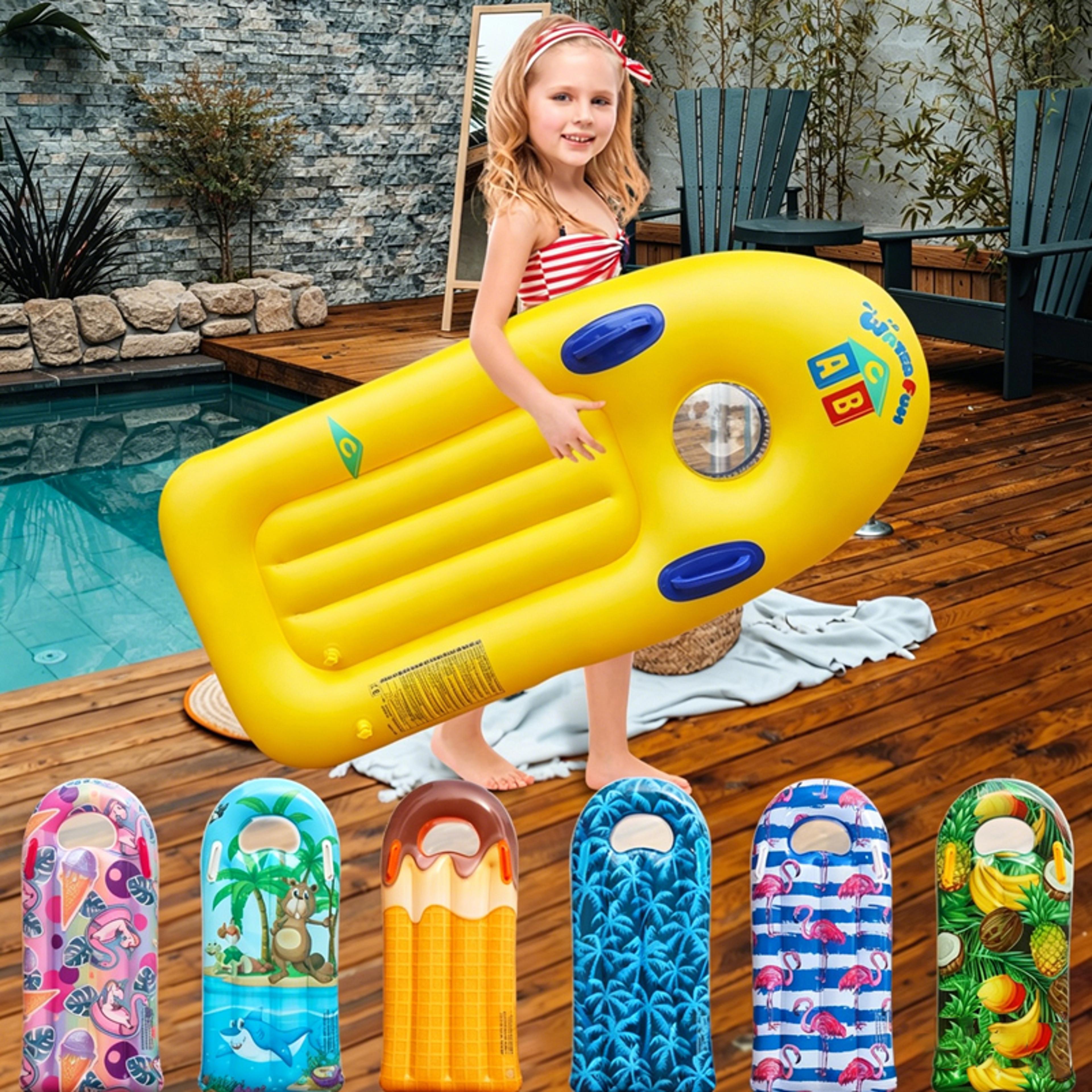 kids inflatable surfboard pool float water hammock for summer swimming fun
