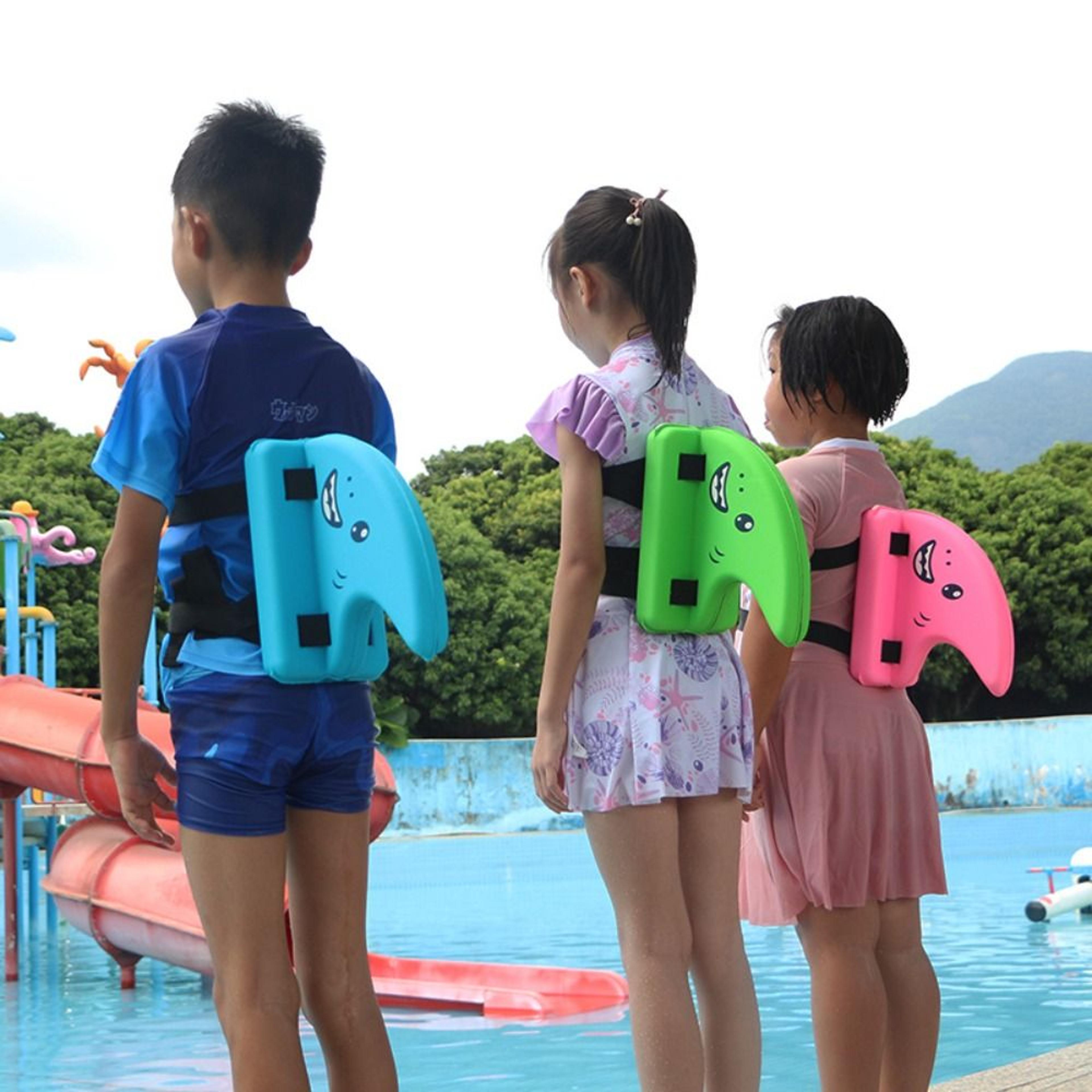 kids shark fin swim float with adjustable belt eva back float training aid