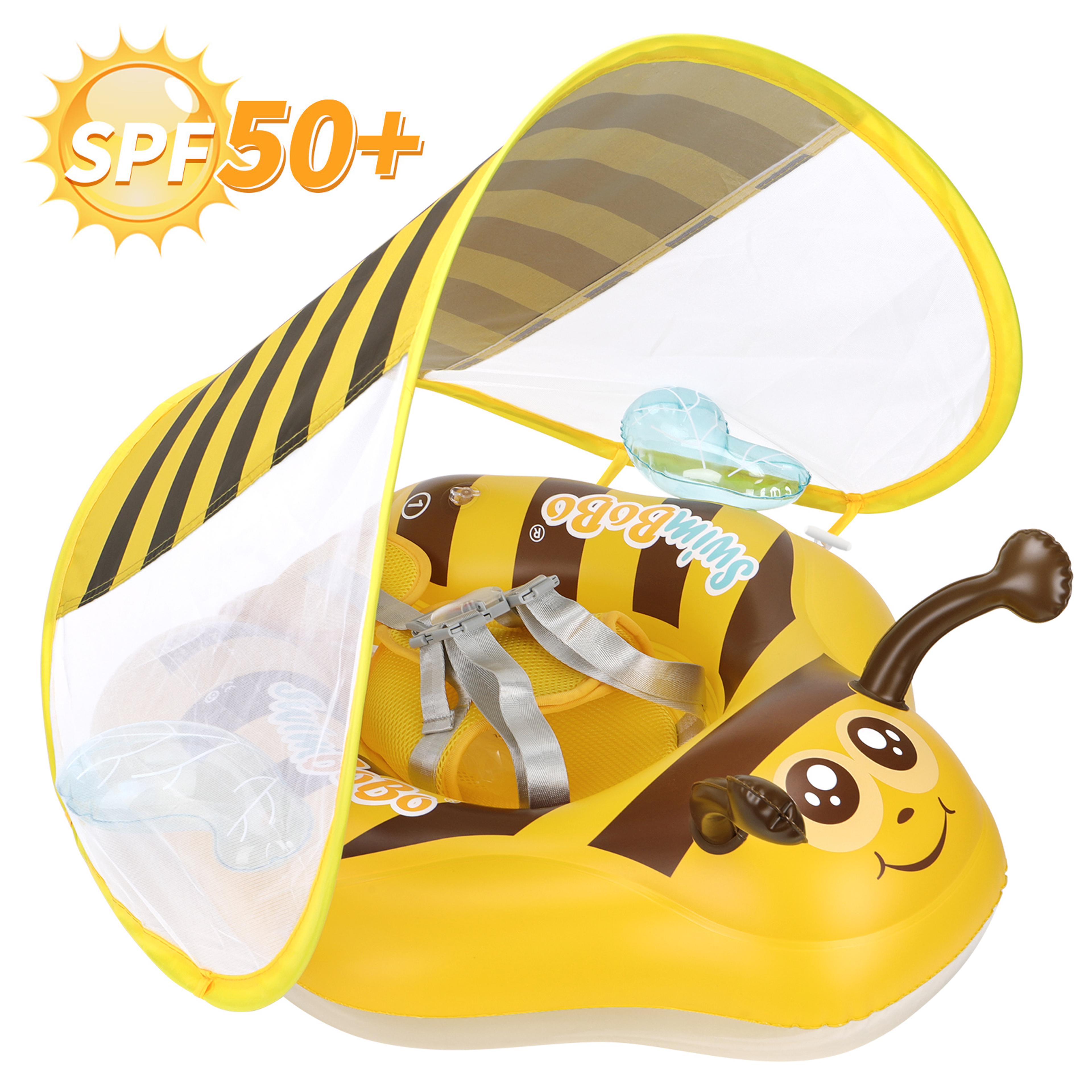 bee baby pool float with mesh safety seat