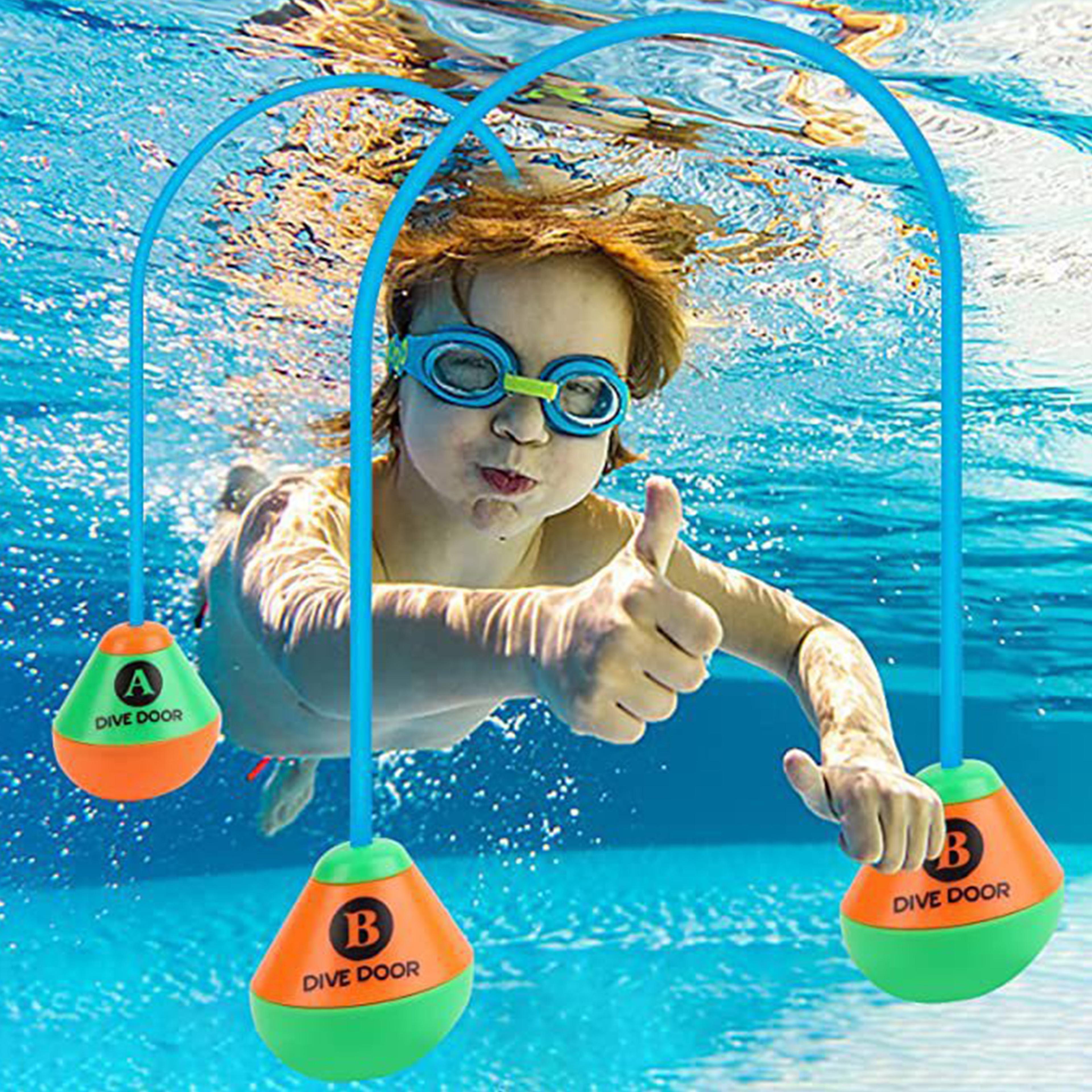 swim through rings underwater pool toys for kids diving training