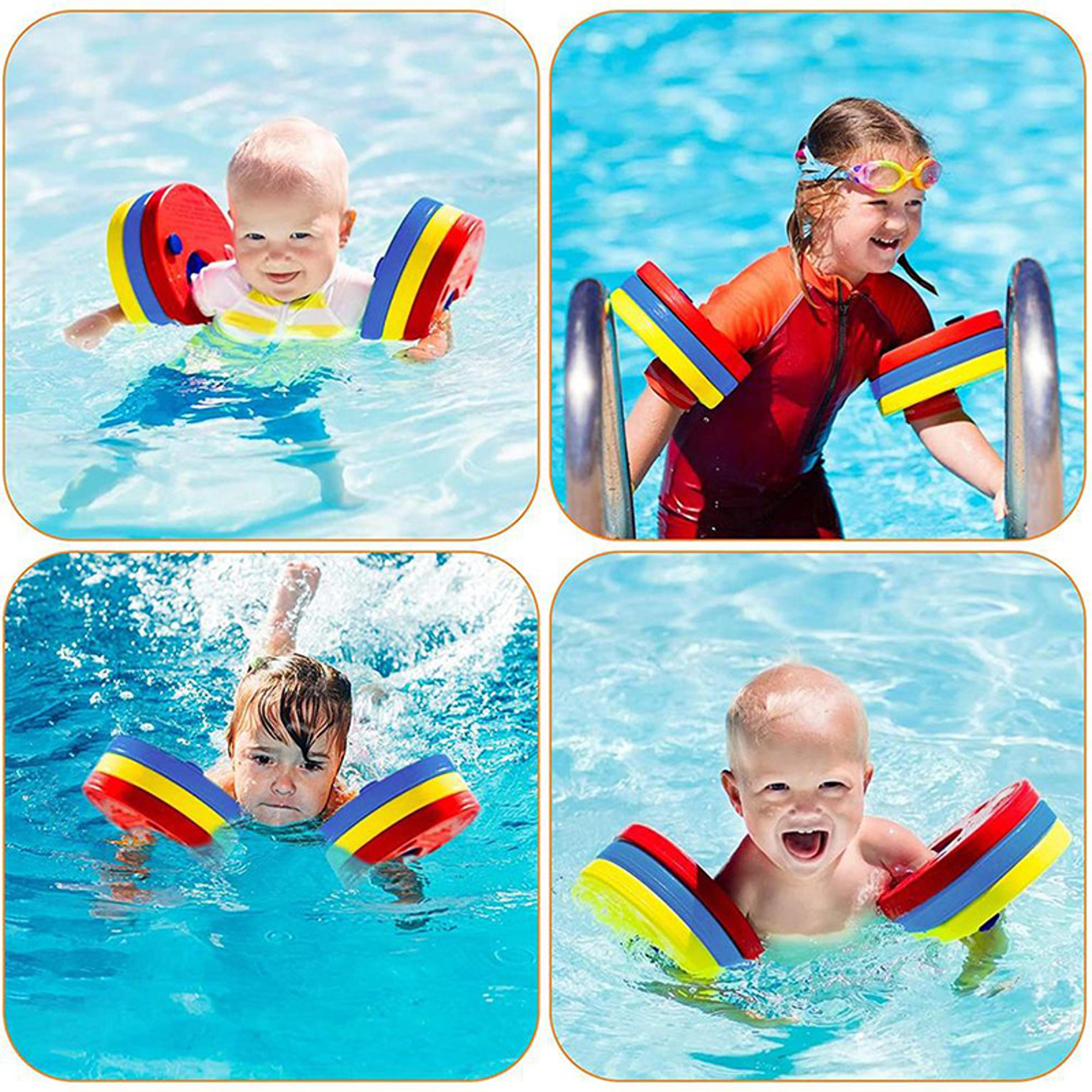 kids swim float discs eva foam swim aid arm bands for pool safety