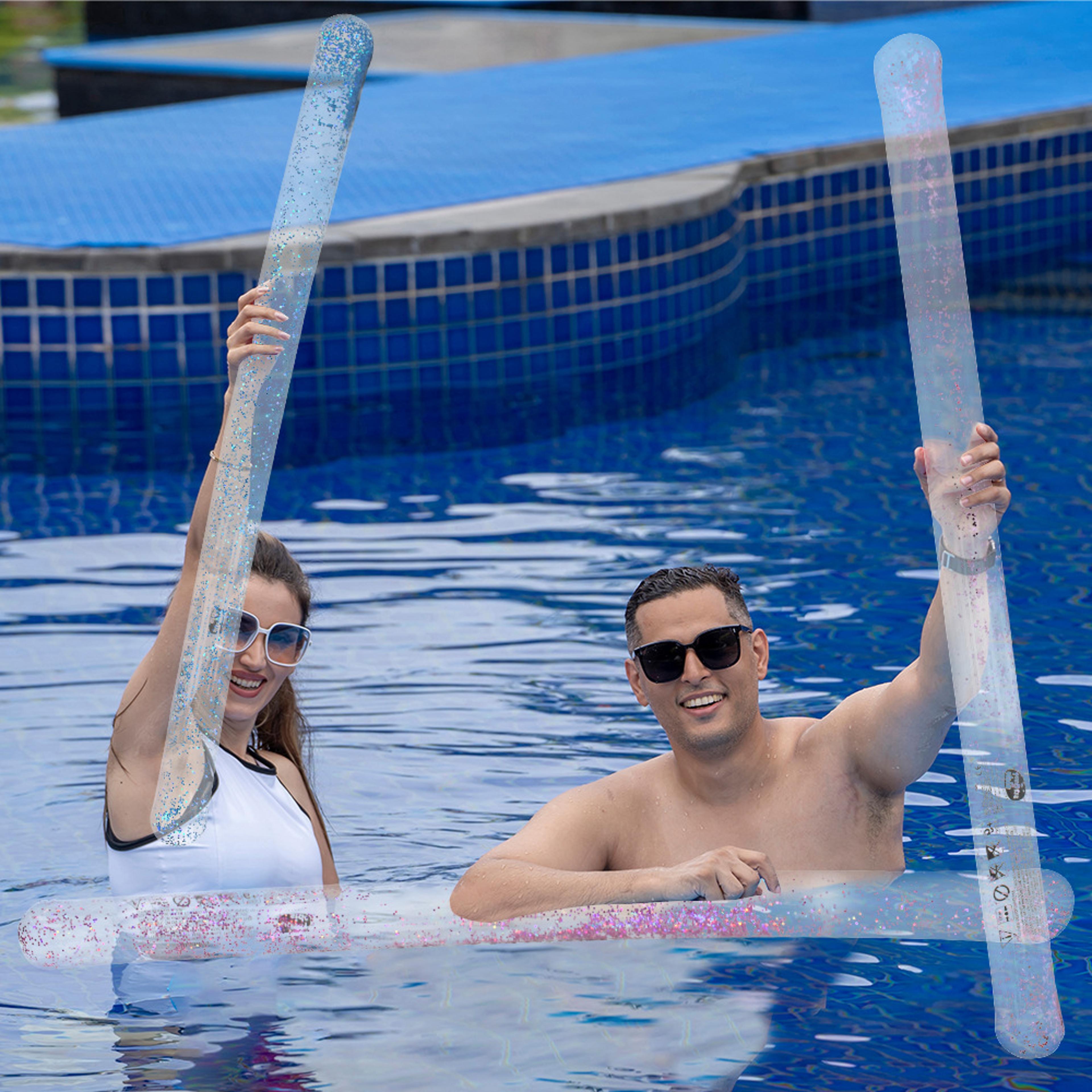 inflatable pool float swim ring water hammock stick tube lounger for pool & beach