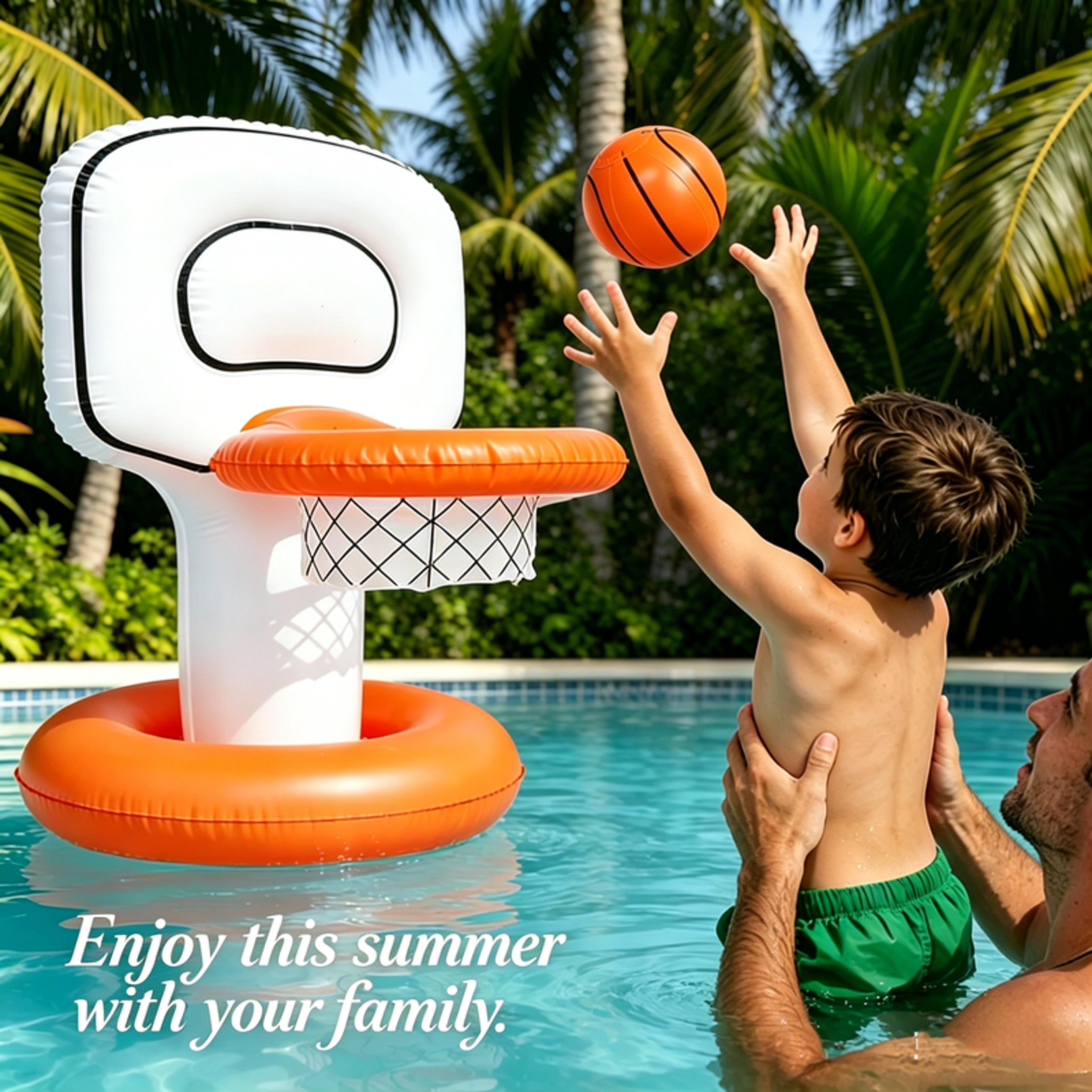inflatable pool basketball hoop pool basketball game for kids & family water fun
