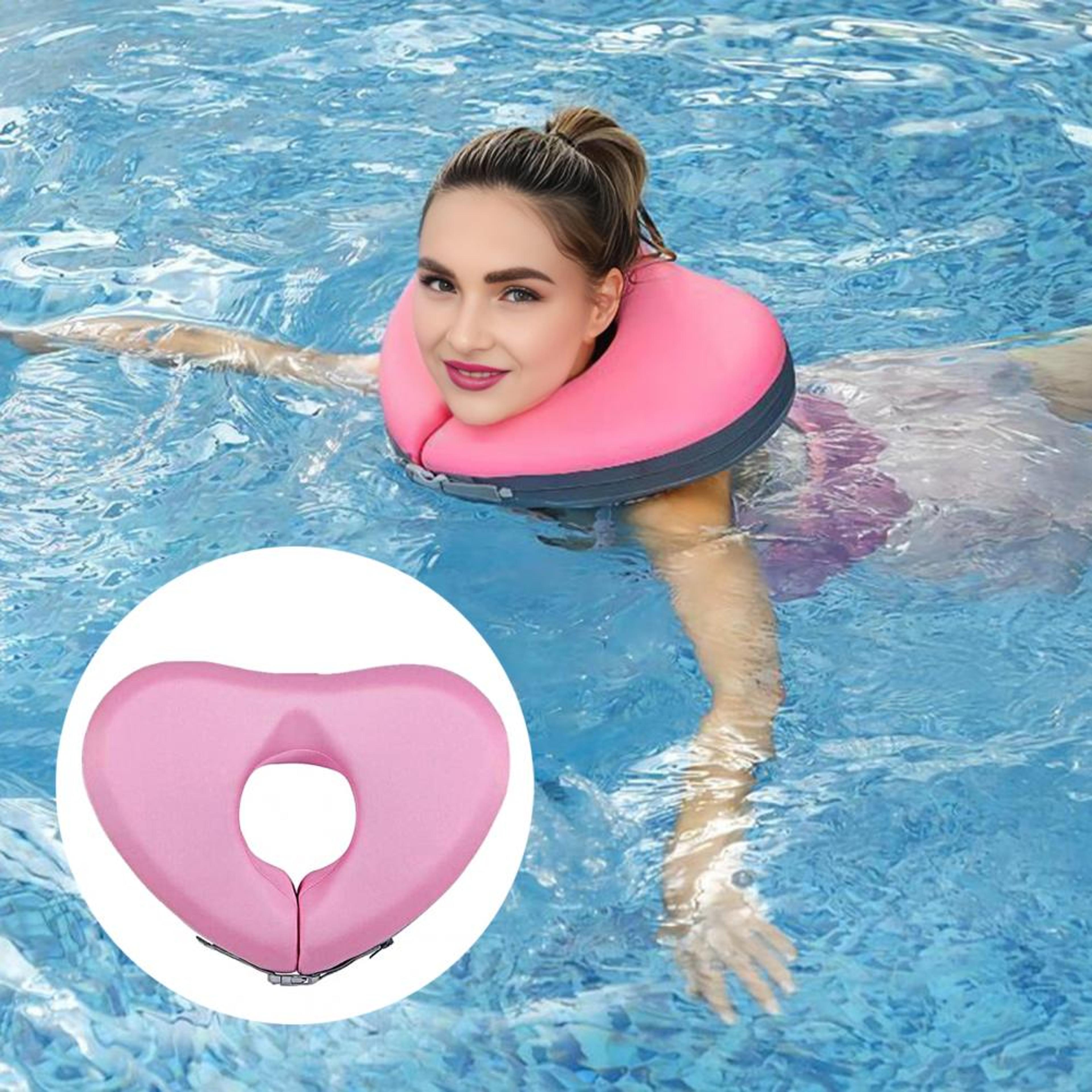 heart shaped swim neck float collar for adults pool neck support floating swim aid
